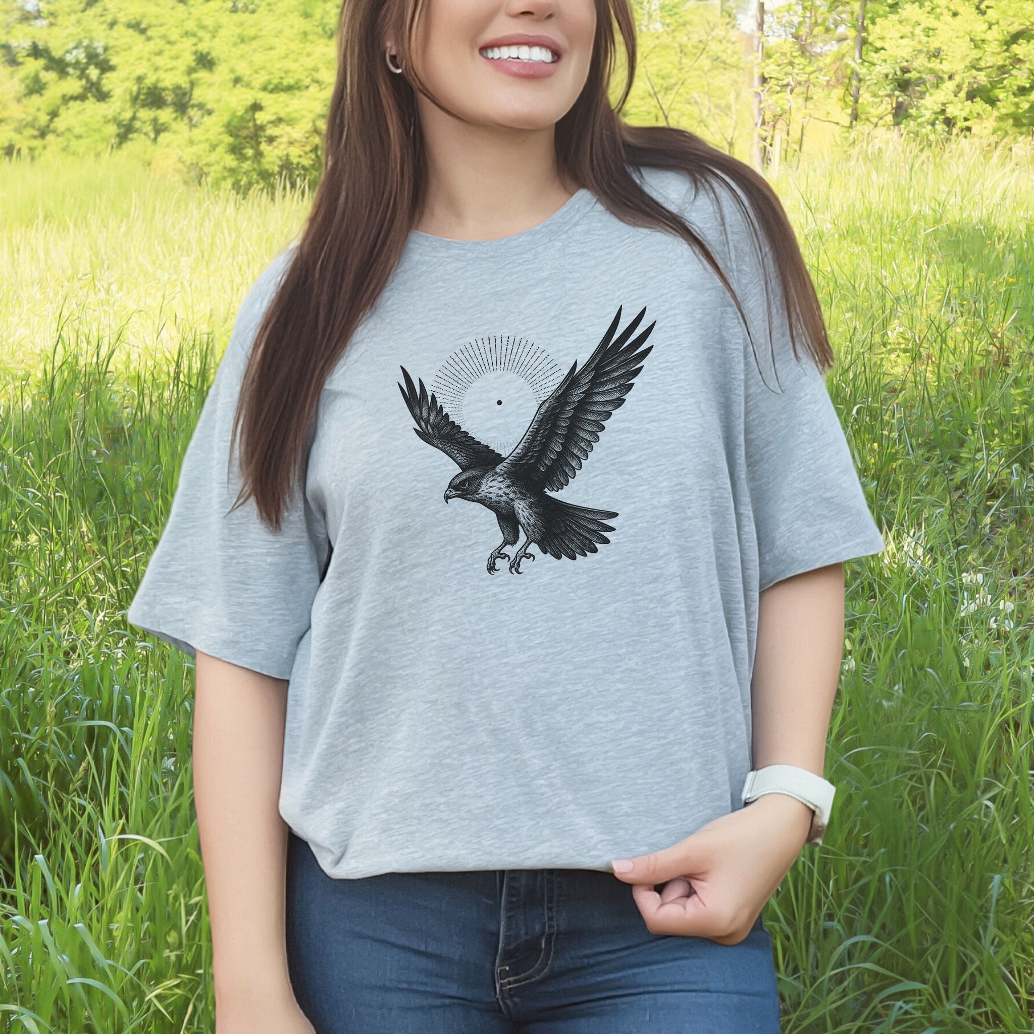 Holy Hawk T-Shirt – Vintage Bird of Prey Spirit Animal Tee