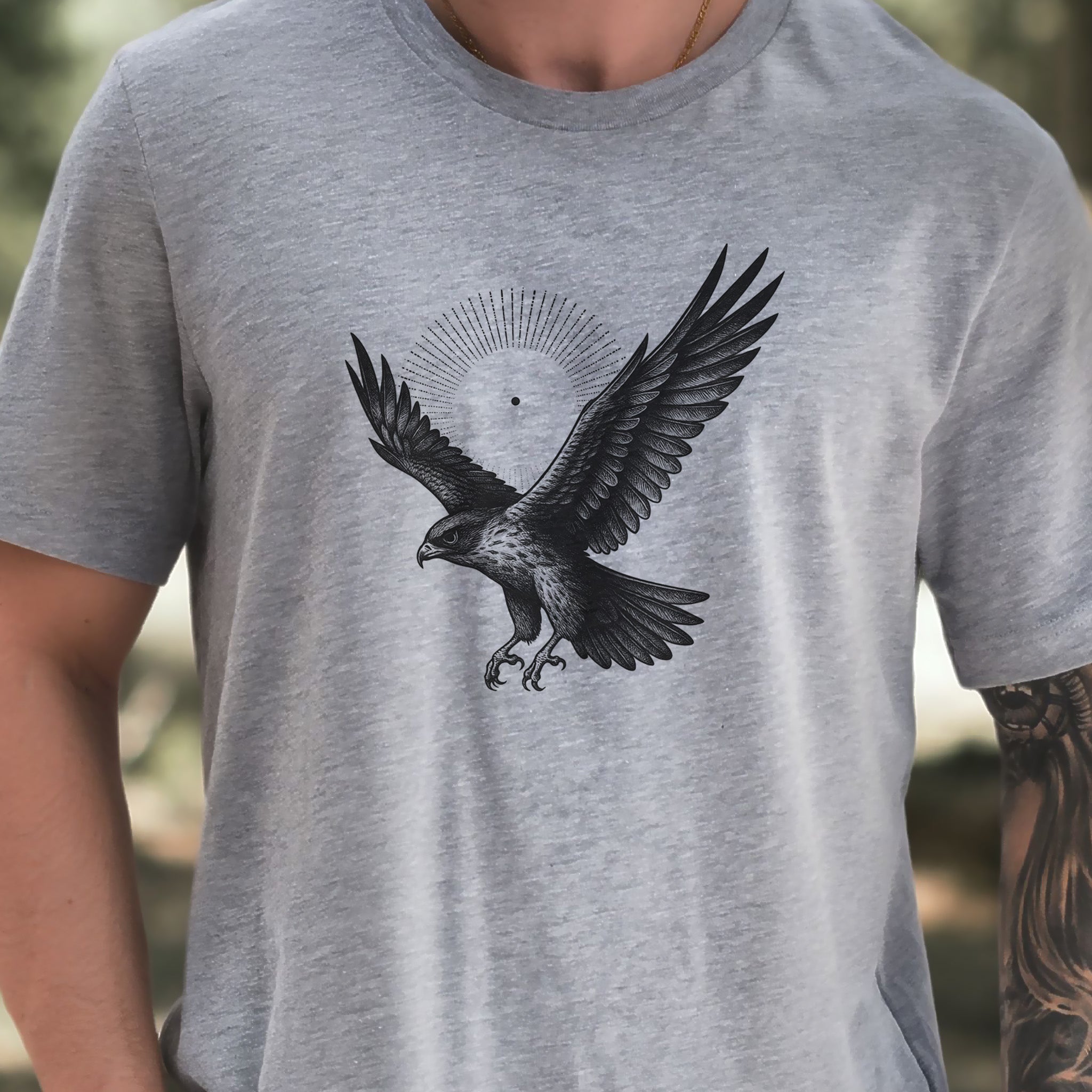 Holy Hawk T-Shirt – Vintage Bird of Prey Spirit Animal Tee