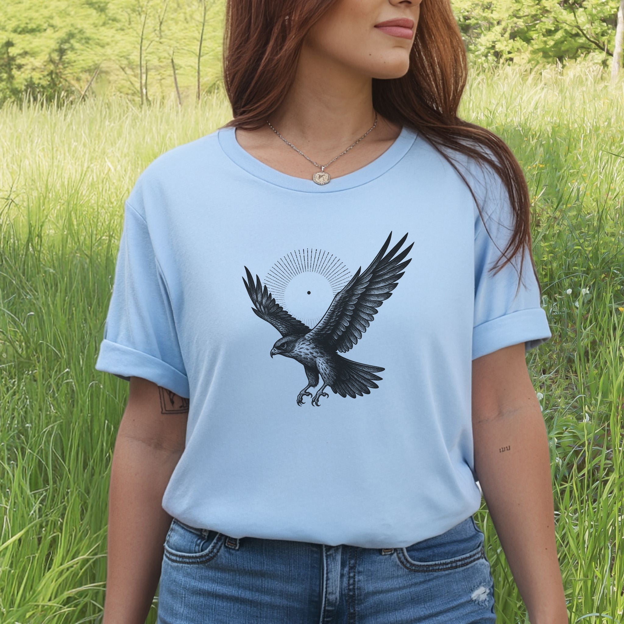 Holy Hawk T-Shirt – Vintage Bird of Prey Spirit Animal Tee