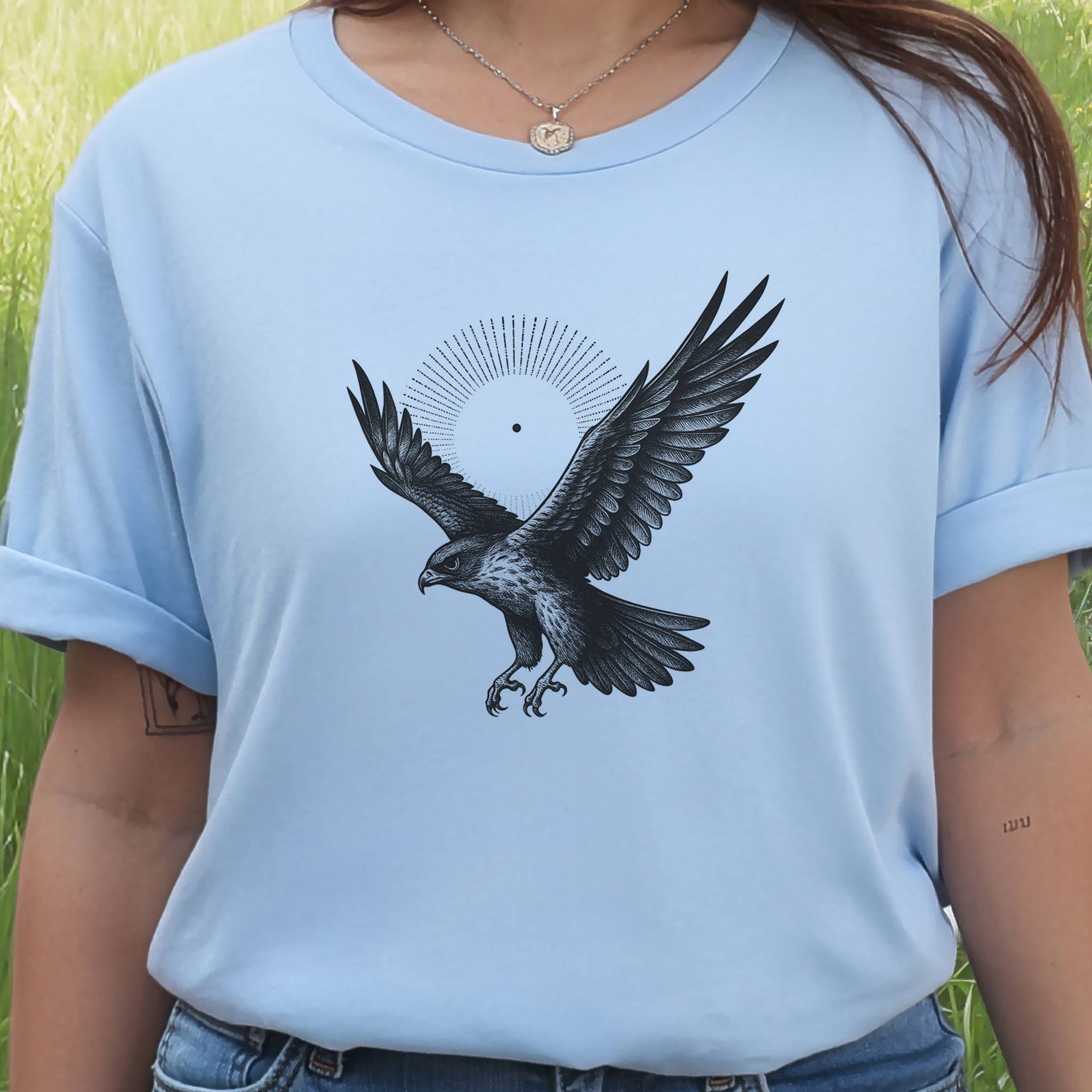 Holy Hawk T-Shirt – Vintage Bird of Prey Spirit Animal Tee