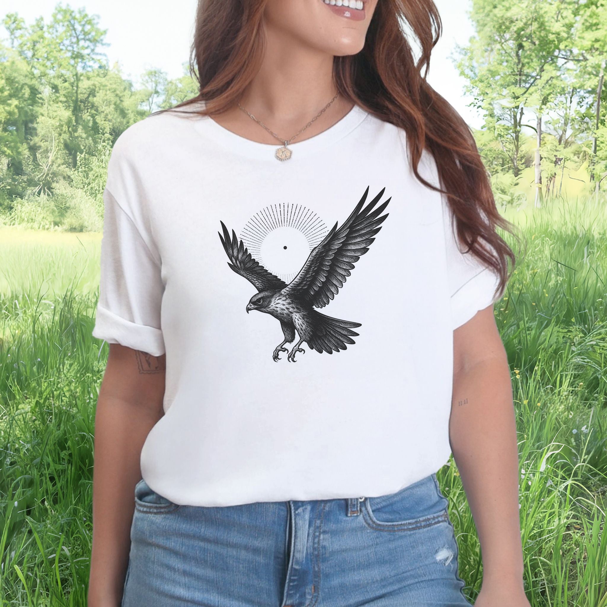 Holy Hawk T-Shirt – Vintage Bird of Prey Spirit Animal Tee