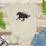 Flame Horse T-Shirt – Vintage Fire Spirit Animal Gothic Tee