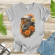 Astronaut Tiger Floral T-Shirt – Cosmic Jungle Vintage Space Tee