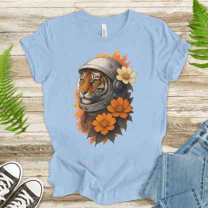 Astronaut Tiger Floral T-Shirt – Cosmic Jungle Vintage Space Tee