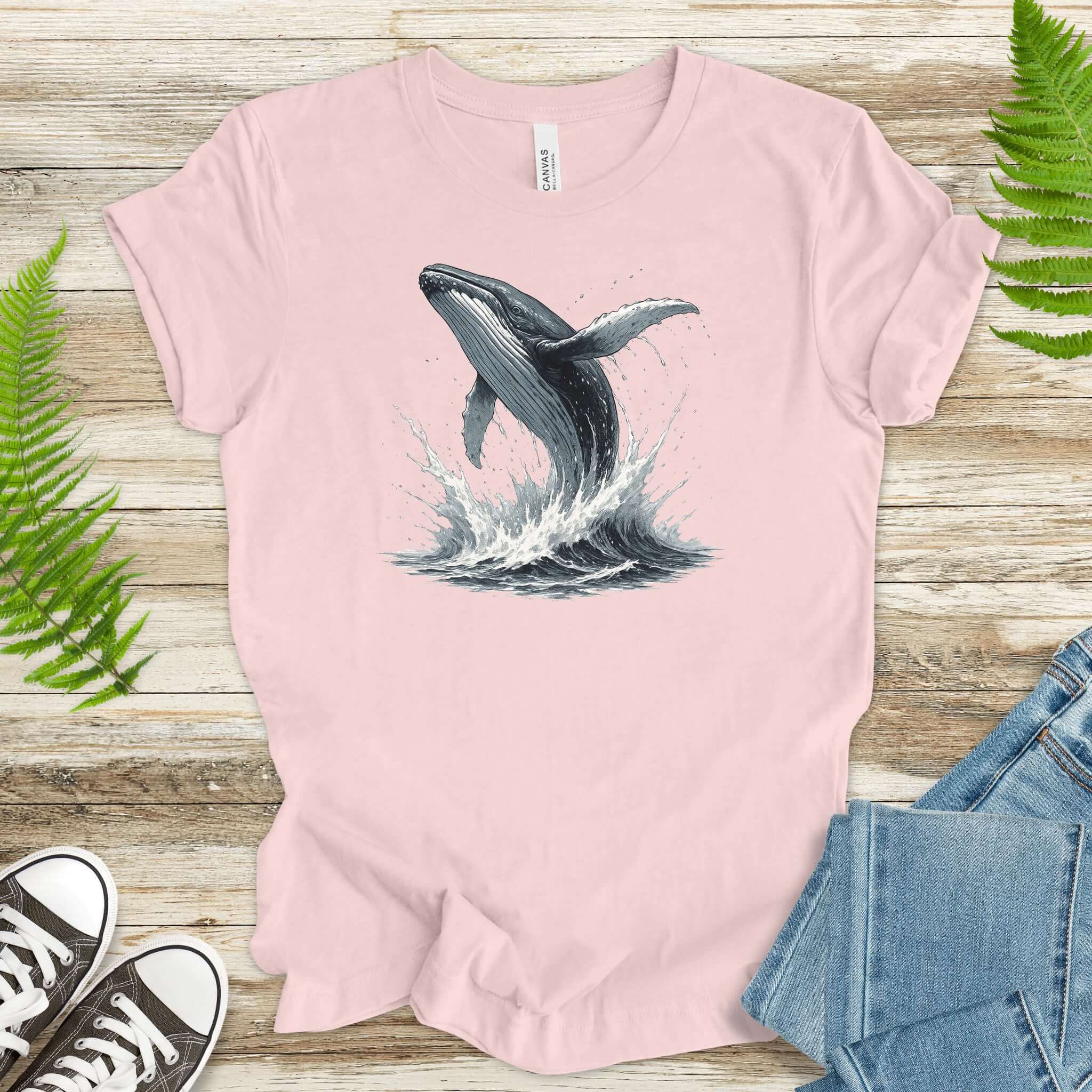 Breaching Humpback Whale T-Shirt – Ocean Wildlife Tee for Whale Watching Fans