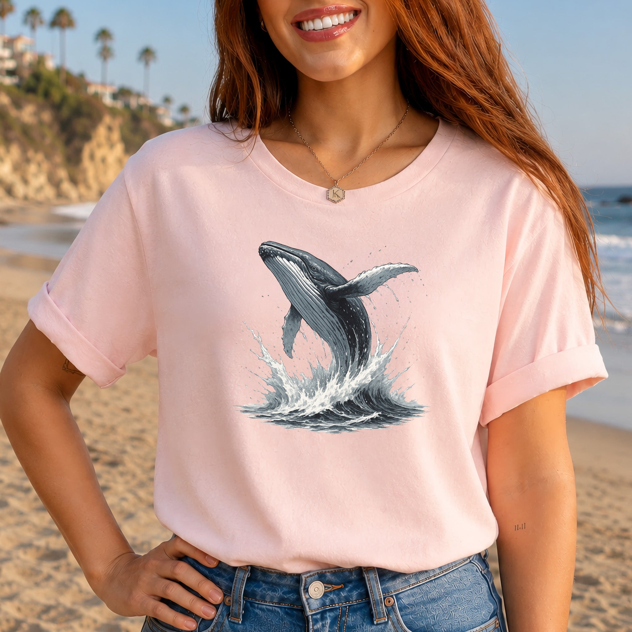 Breaching Humpback Whale T-Shirt – Ocean Wildlife Tee for Whale Watching Fans