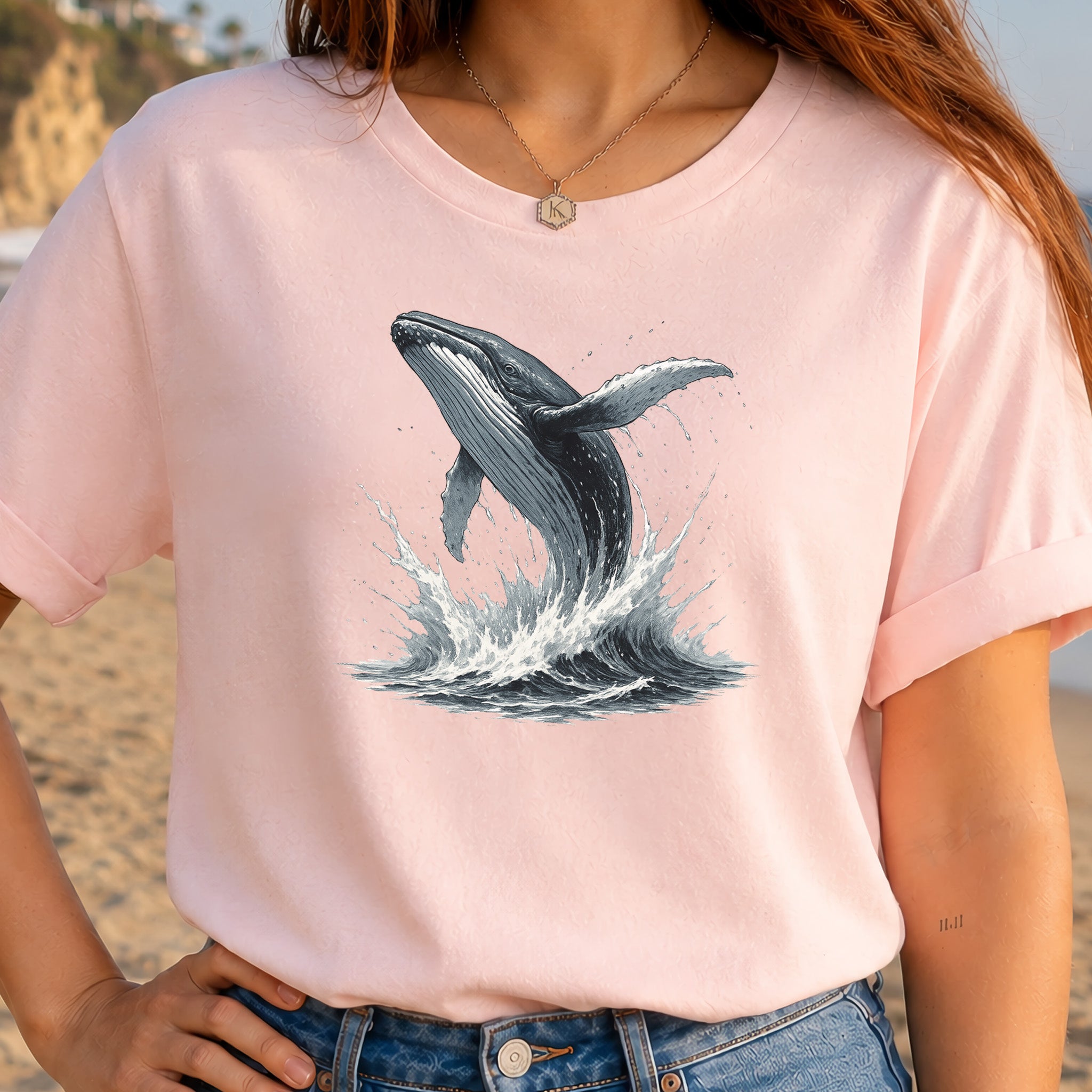 Breaching Humpback Whale T-Shirt – Ocean Wildlife Tee for Whale Watching Fans