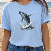 Breaching Humpback Whale T-Shirt – Ocean Wildlife Tee for Whale Watching Fans