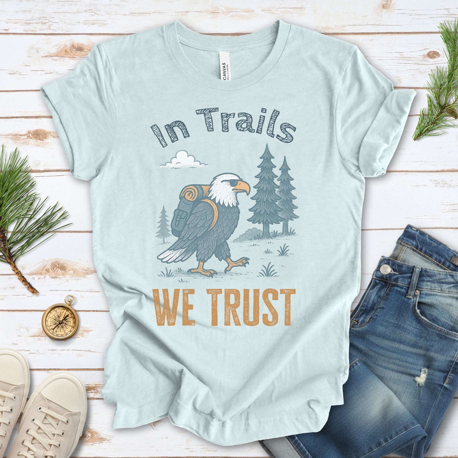 In Trails We Trust Eagle Hiking T-Shirt