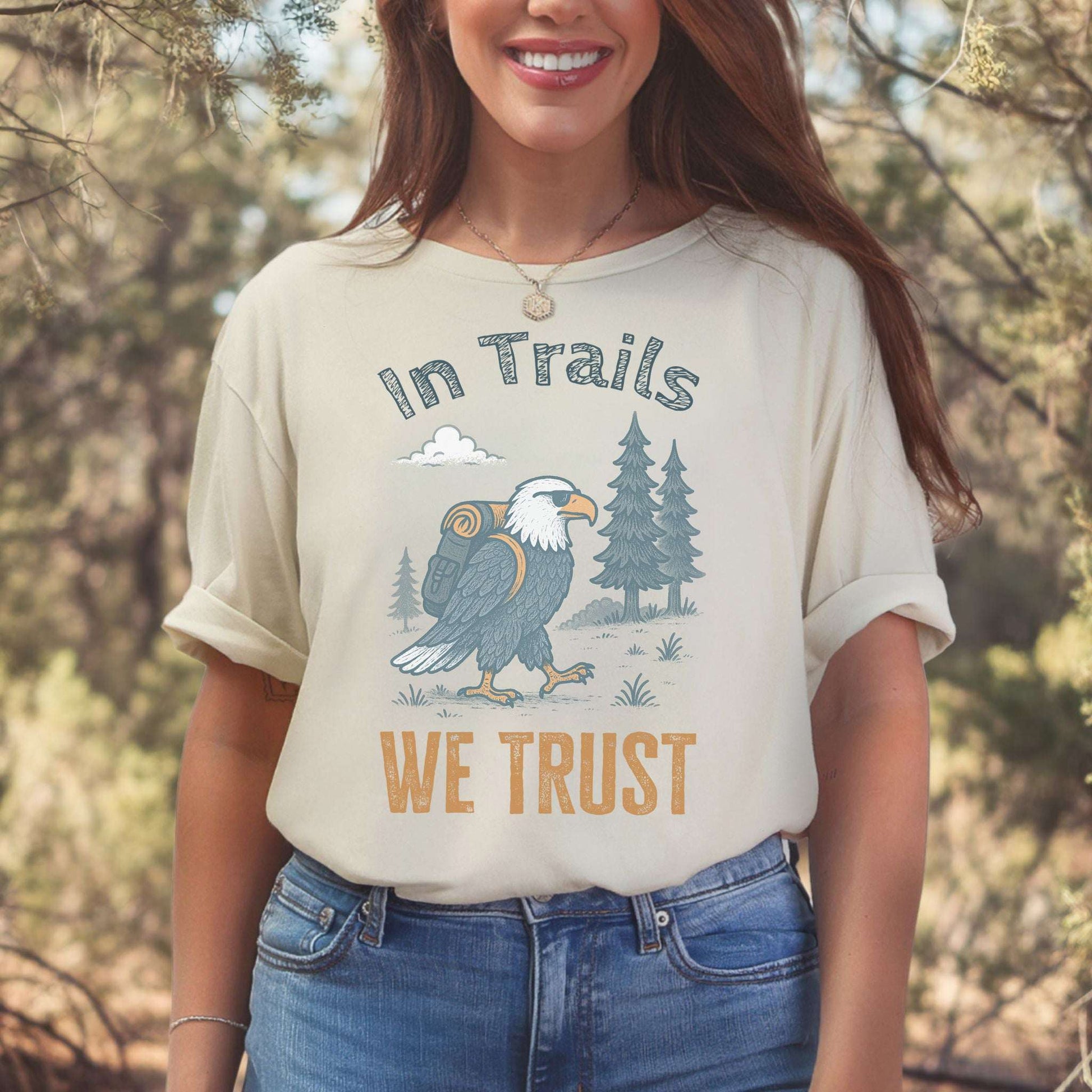 In Trails We Trust Eagle Hiking T-Shirt