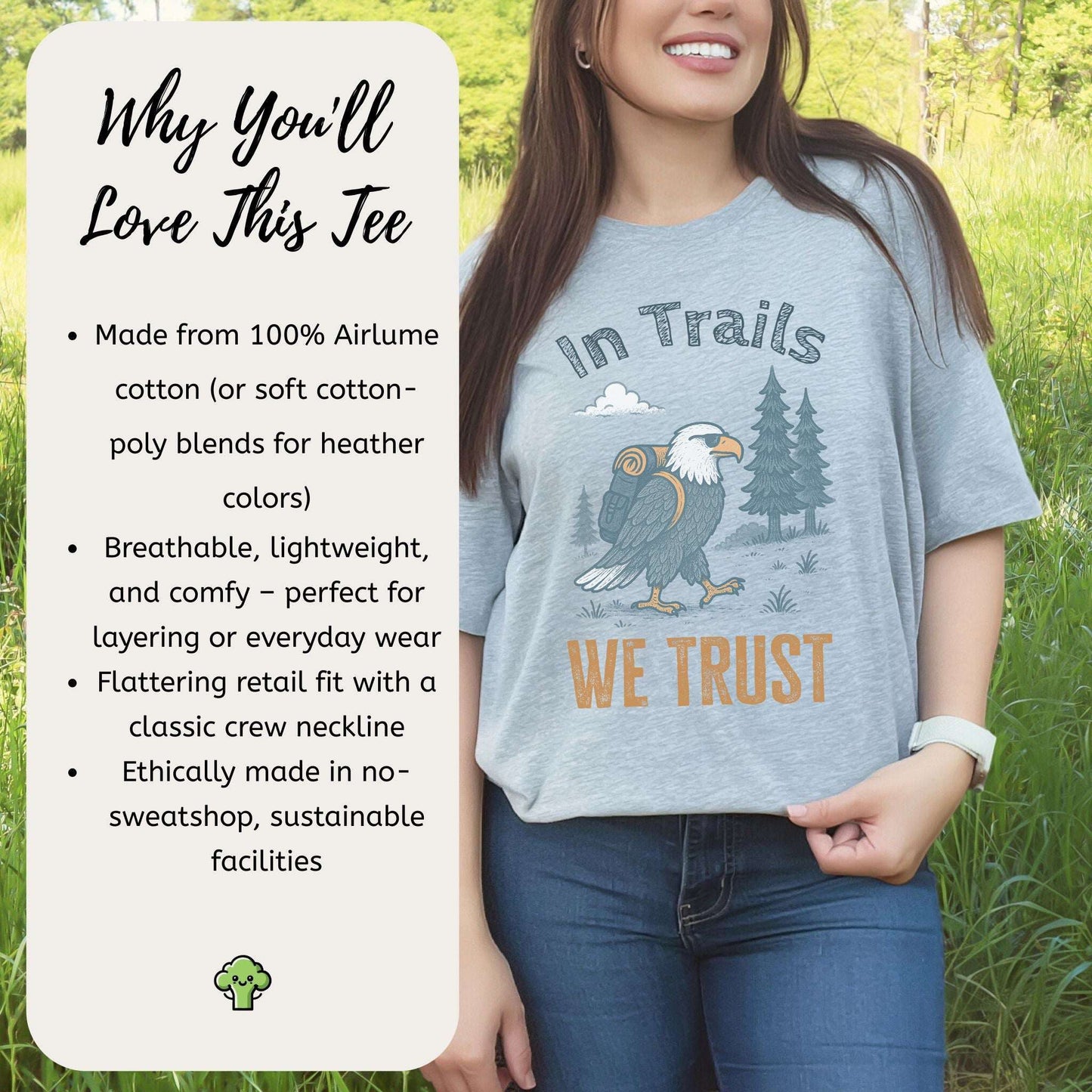 In Trails We Trust Eagle Hiking T-Shirt