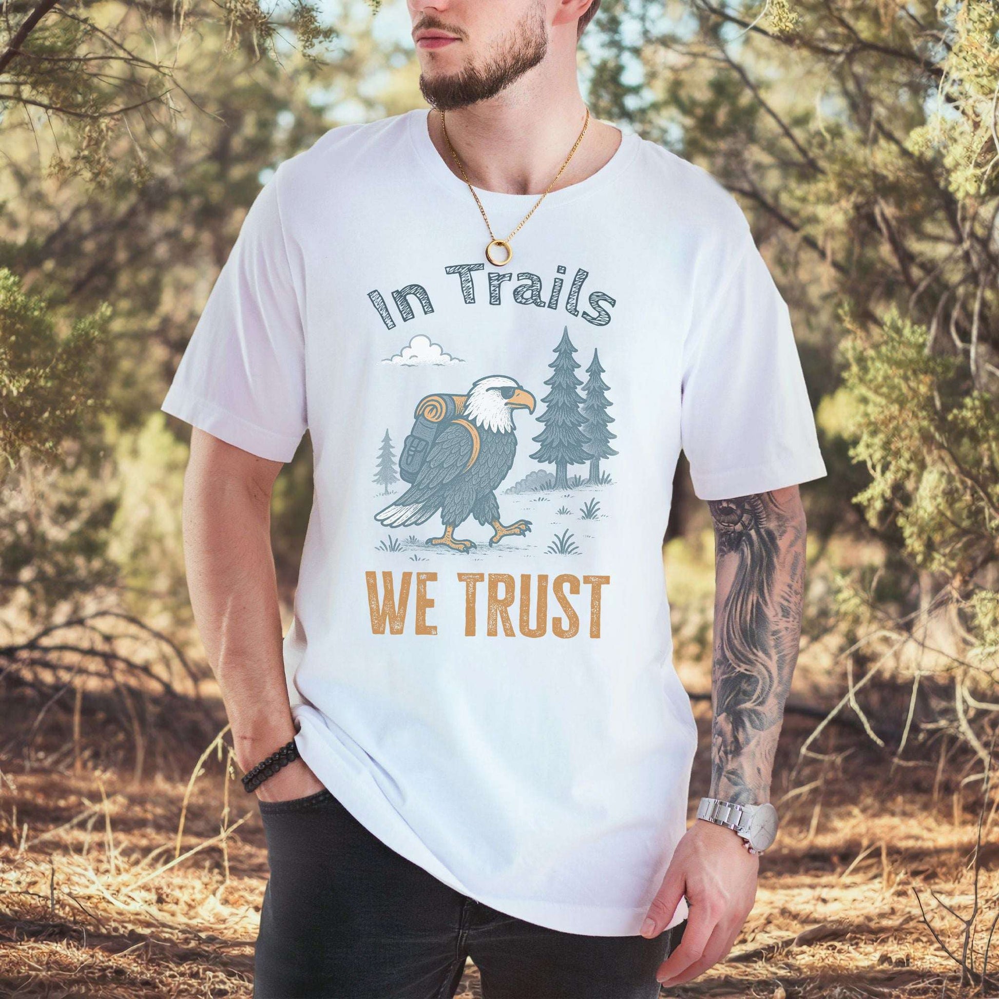 In Trails We Trust Eagle Hiking T-Shirt