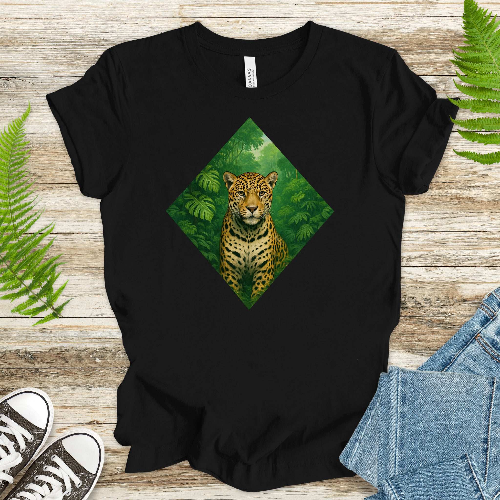 Jaguar Jungle T-Shirt – Wild Cat Spirit Animal Nature Tee