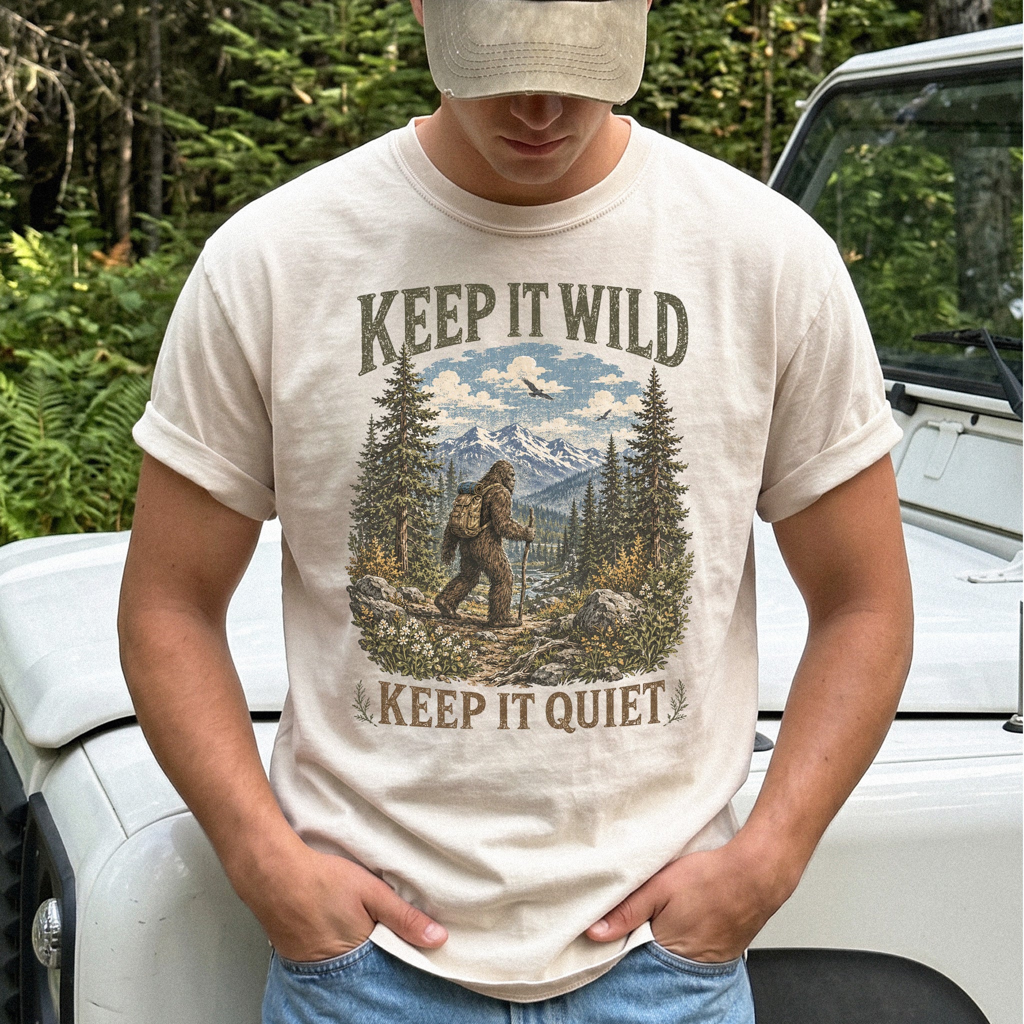 Keep It Wild Keep It Quiet Bigfoot Comfort Colors Shirt
