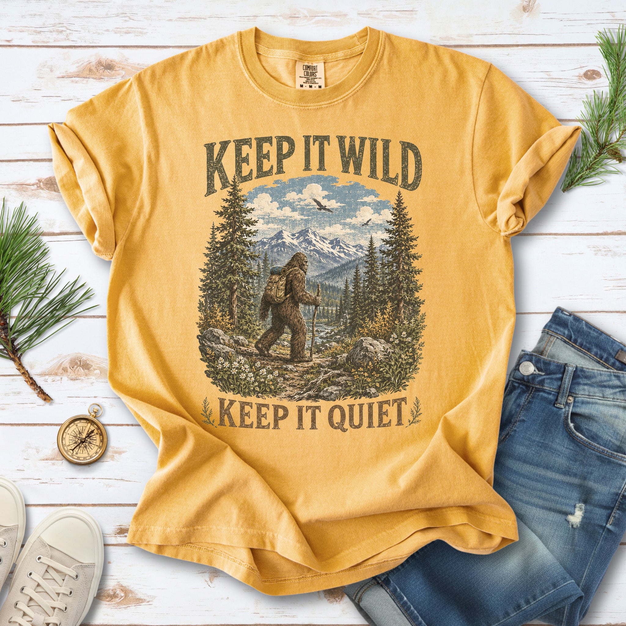 Keep It Wild Keep It Quiet Bigfoot Comfort Colors Shirt