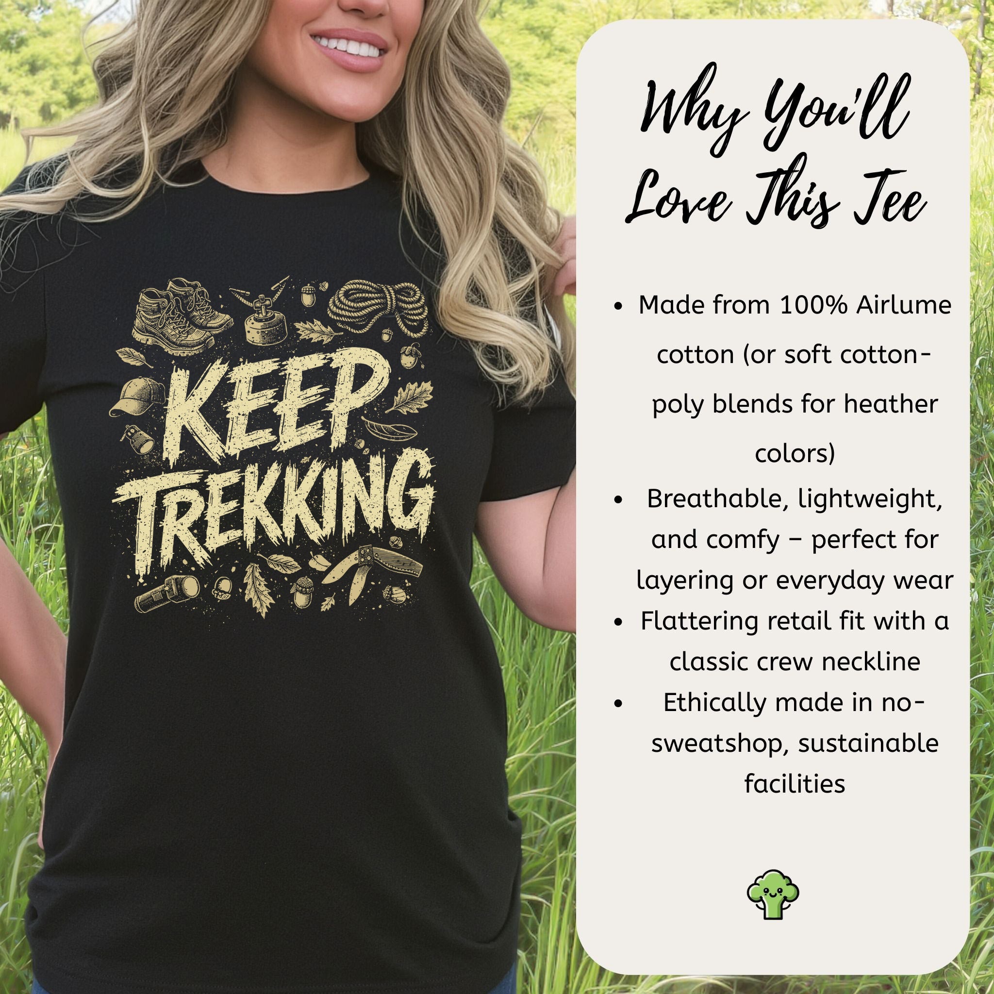 Keep Trekking Vintage Hiking Gear Adventure T-Shirt
