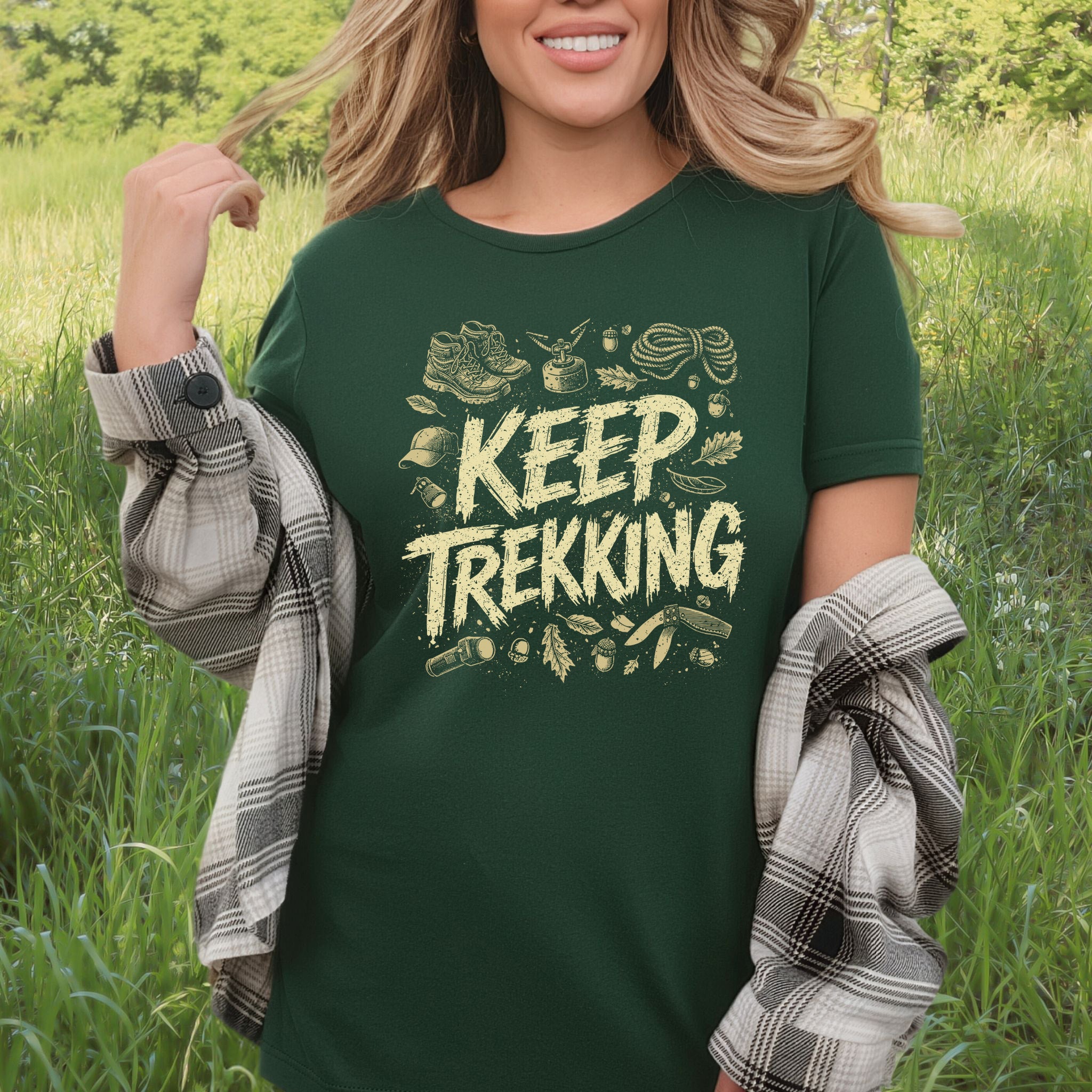 Keep Trekking Vintage Hiking Gear Adventure T-Shirt