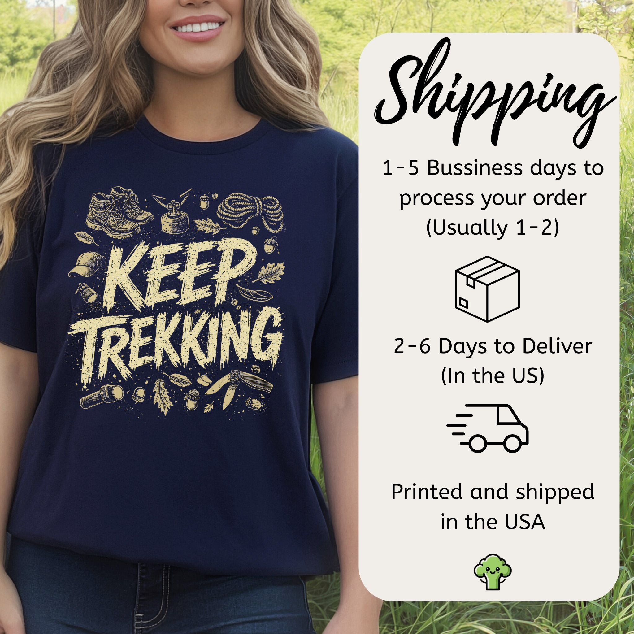 Keep Trekking Vintage Hiking Gear Adventure T-Shirt