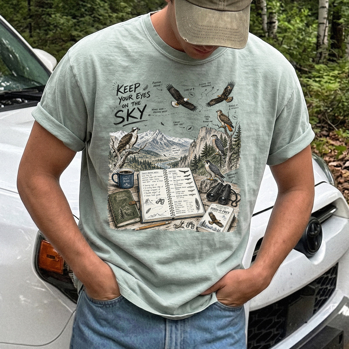 Keep Your Eyes on the Sky Comfort Colors Shirt – Birds of Prey Tee