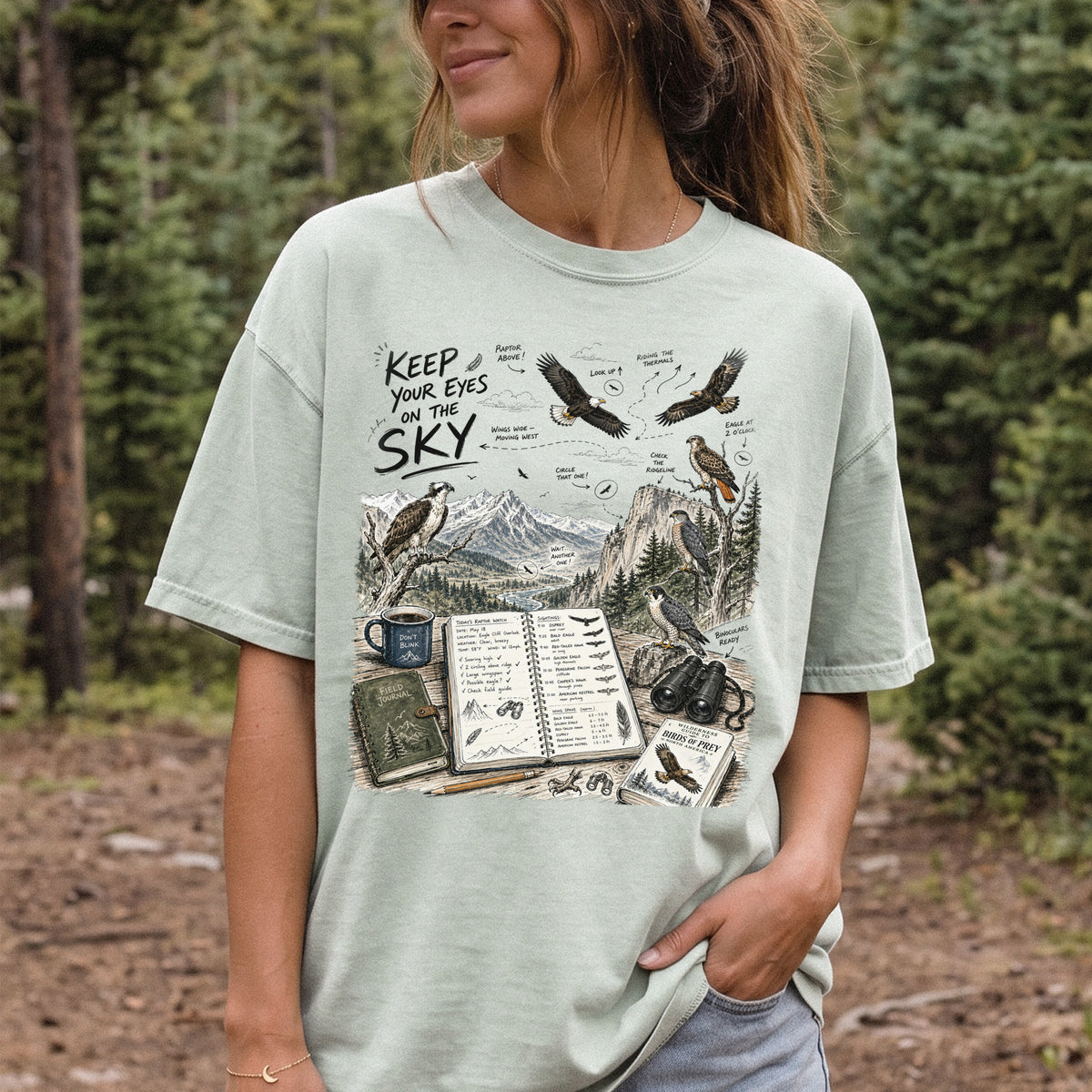 Keep Your Eyes on the Sky Comfort Colors Shirt – Birds of Prey Tee