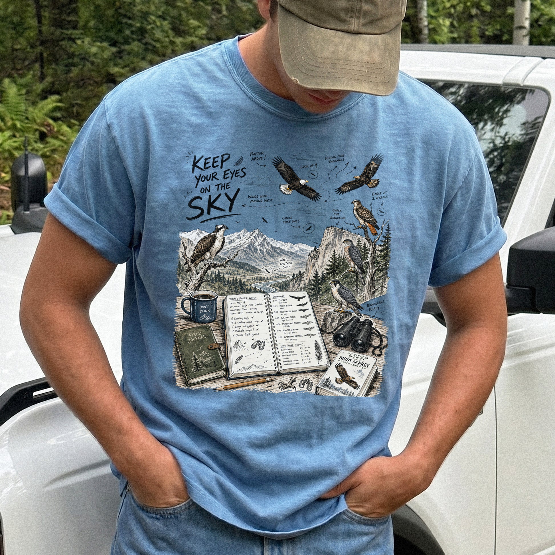 Keep Your Eyes on the Sky Comfort Colors Shirt – Birds of Prey Tee