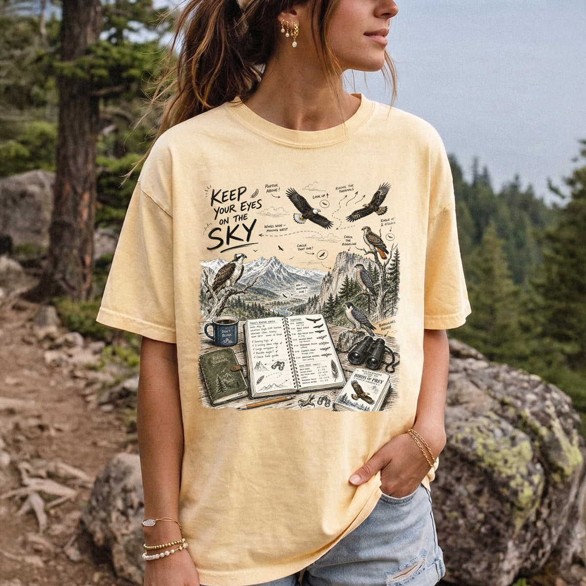 Keep Your Eyes on the Sky Comfort Colors Shirt – Birds of Prey Tee