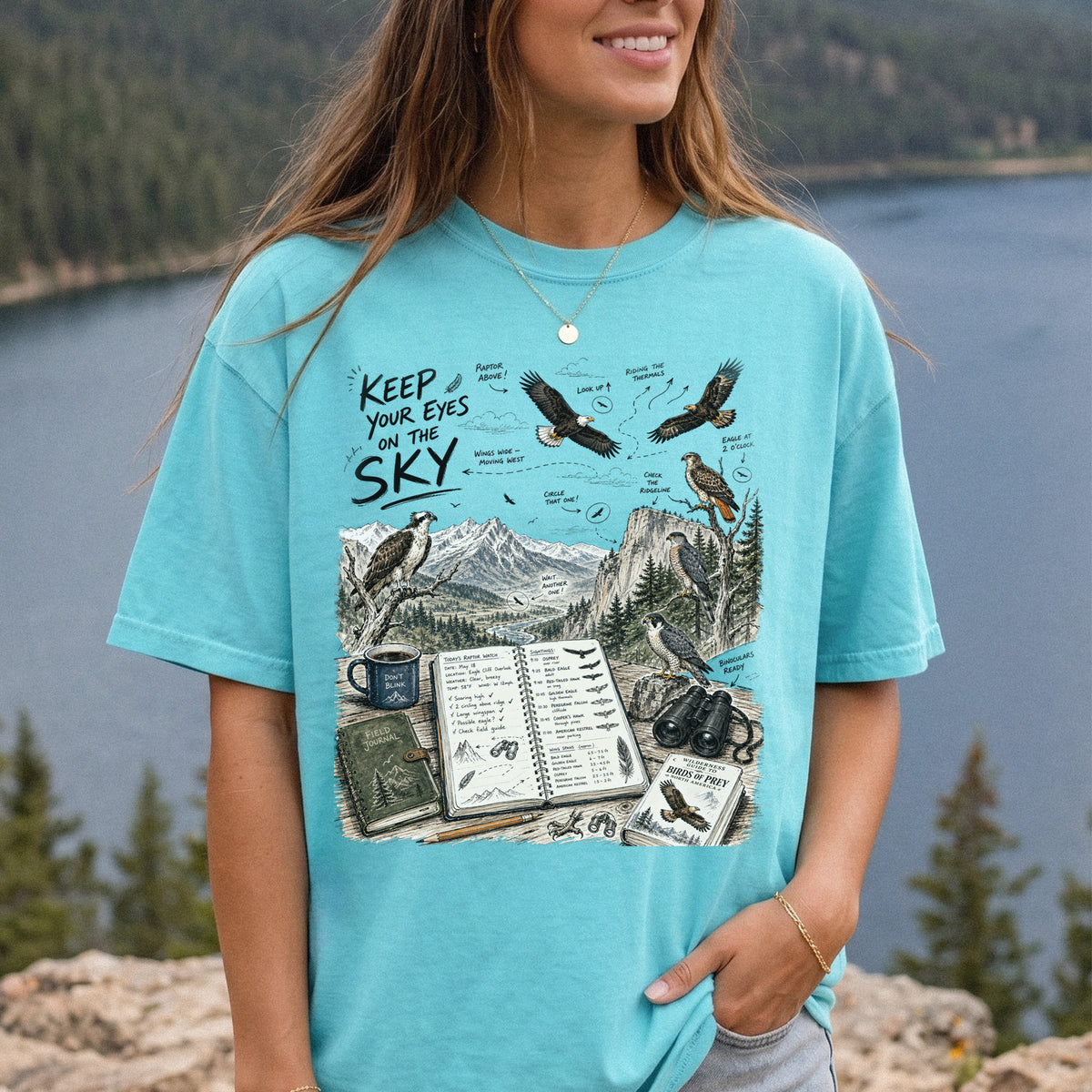 Keep Your Eyes on the Sky Comfort Colors Shirt – Birds of Prey Tee