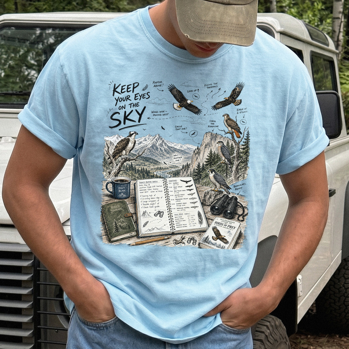 Keep Your Eyes on the Sky Comfort Colors Shirt – Birds of Prey Tee