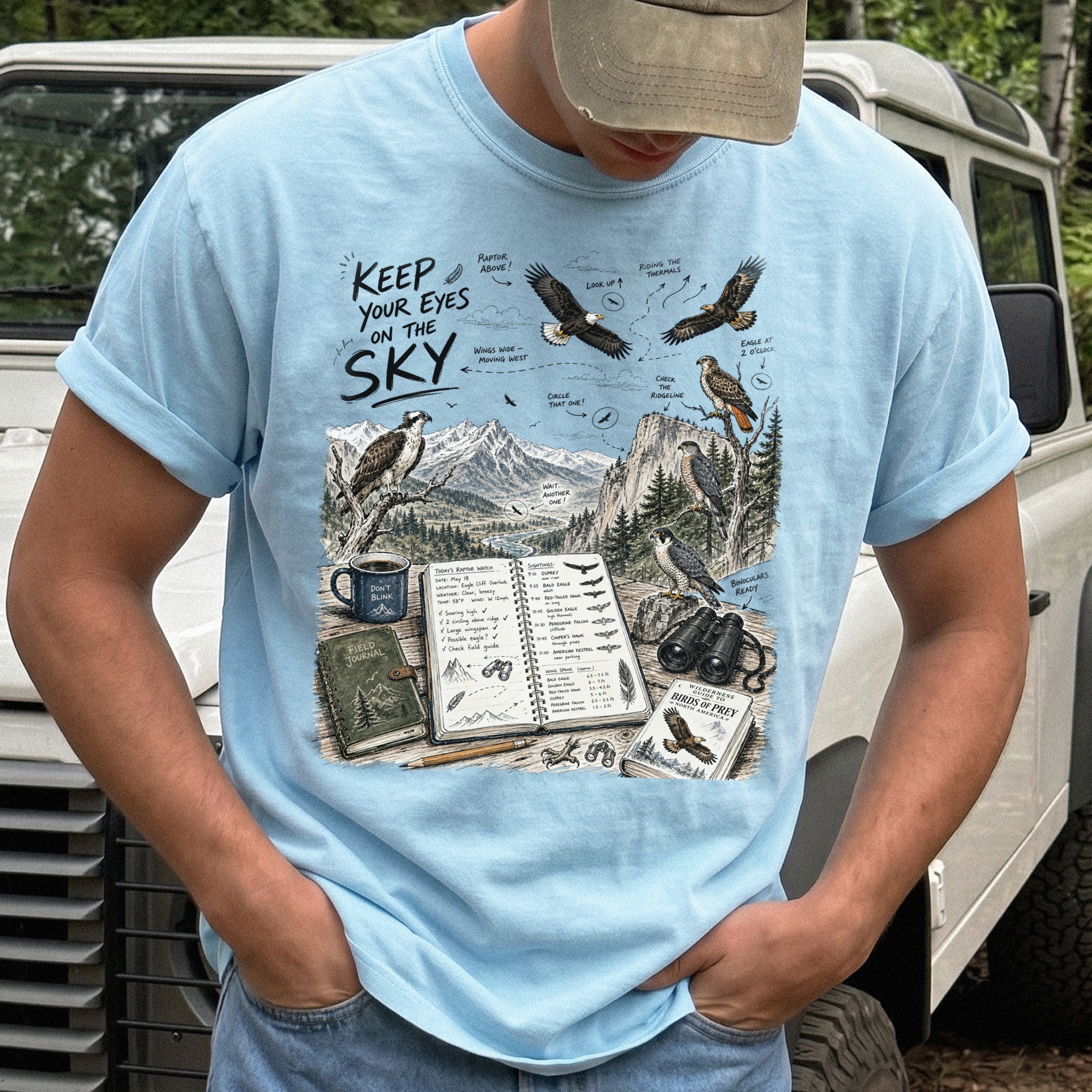 Keep Your Eyes on the Sky Comfort Colors Shirt – Birds of Prey Tee