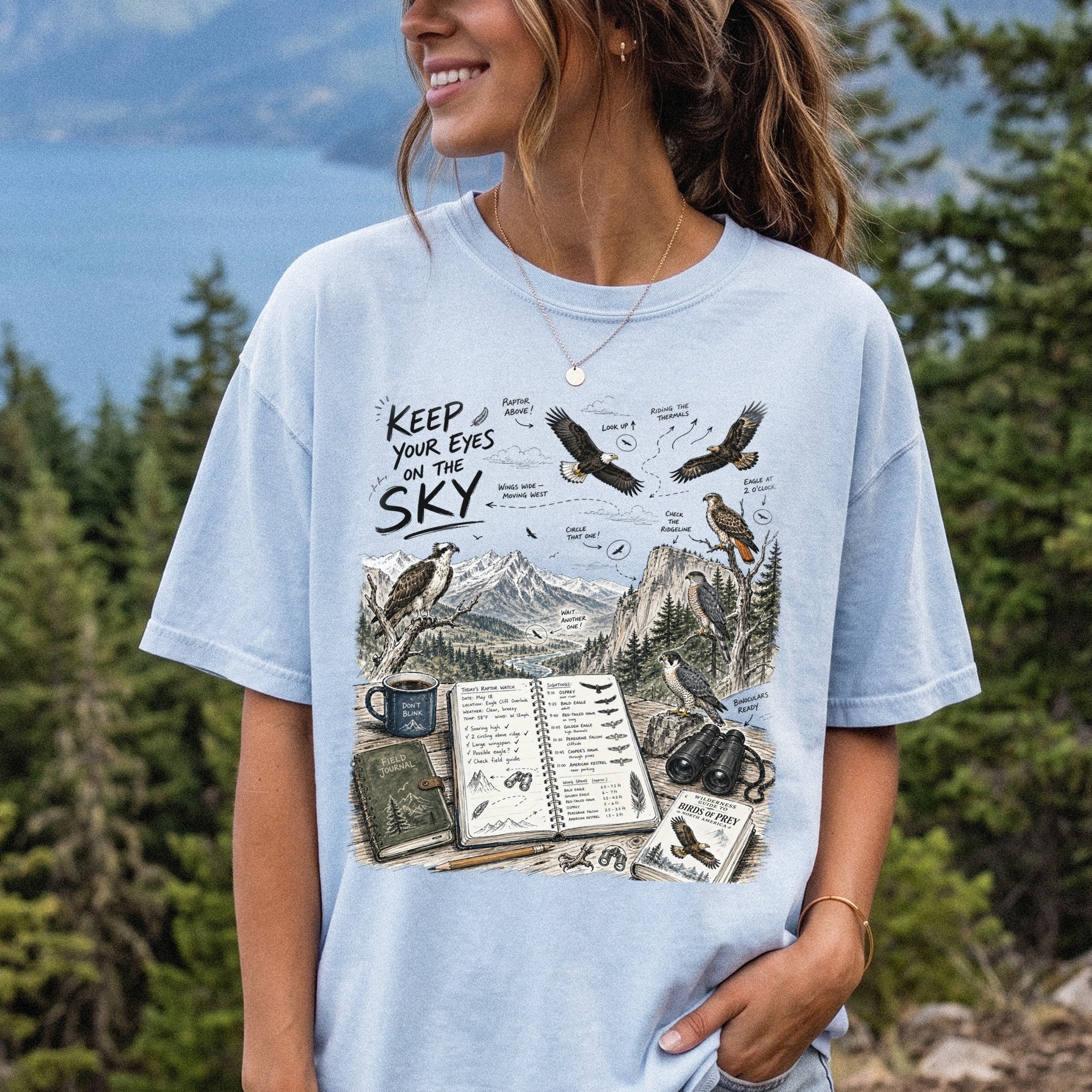 Keep Your Eyes on the Sky Comfort Colors Shirt – Birds of Prey Tee