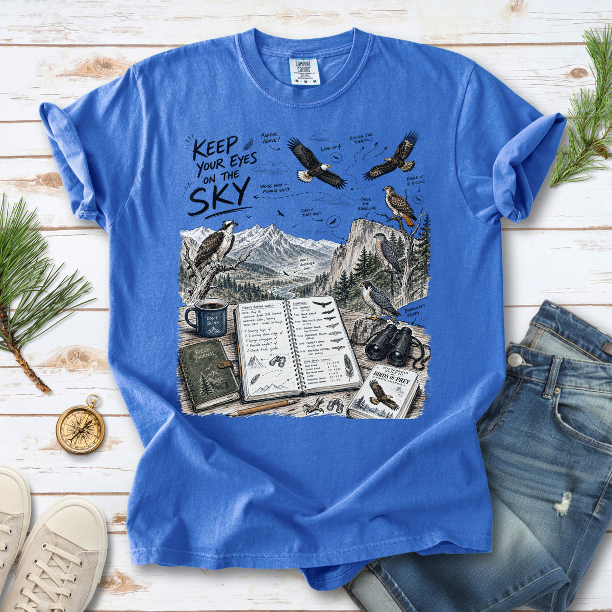 Keep Your Eyes on the Sky Comfort Colors Shirt – Birds of Prey Tee