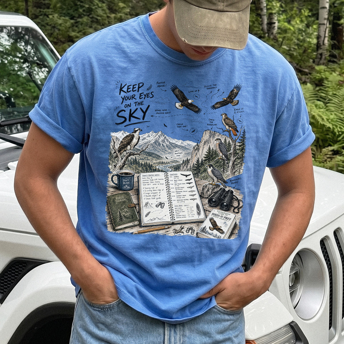Keep Your Eyes on the Sky Comfort Colors Shirt – Birds of Prey Tee