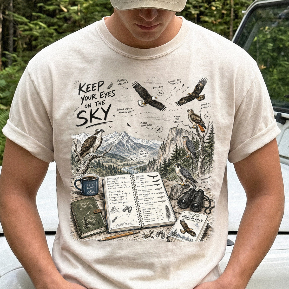 Keep Your Eyes on the Sky Comfort Colors Shirt – Birds of Prey Tee