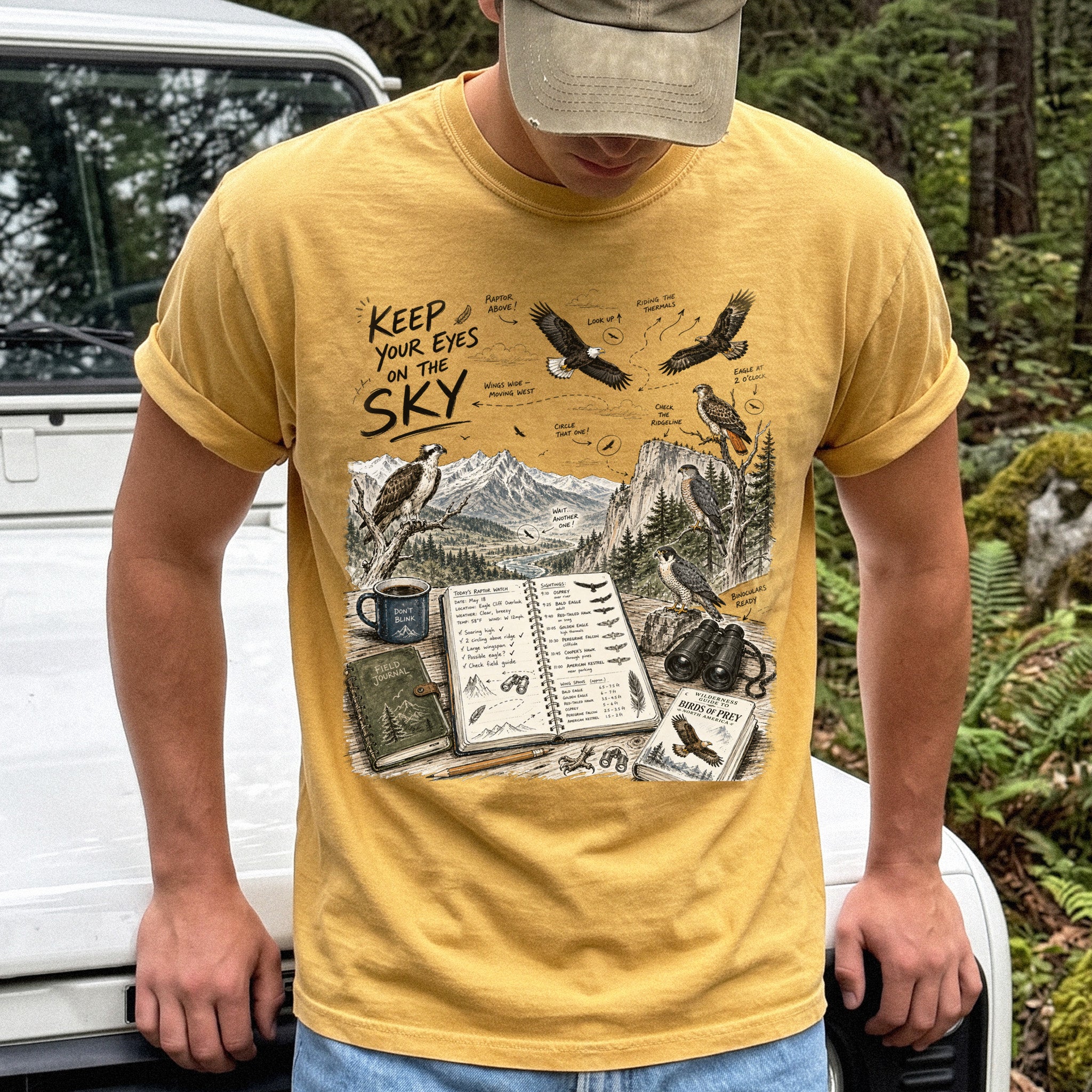 Keep Your Eyes on the Sky Comfort Colors Shirt – Birds of Prey Tee