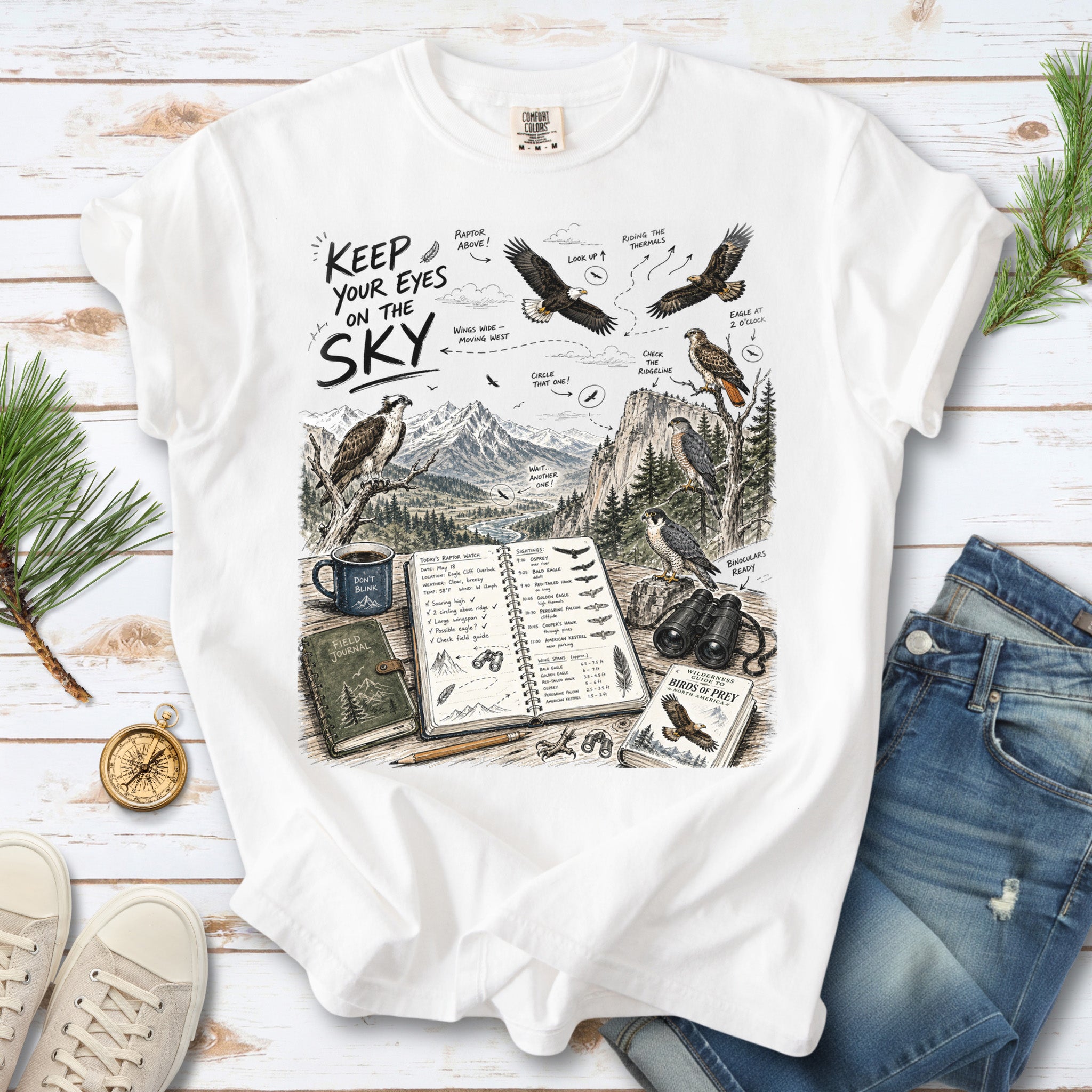 Keep Your Eyes on the Sky Comfort Colors Shirt – Birds of Prey Tee