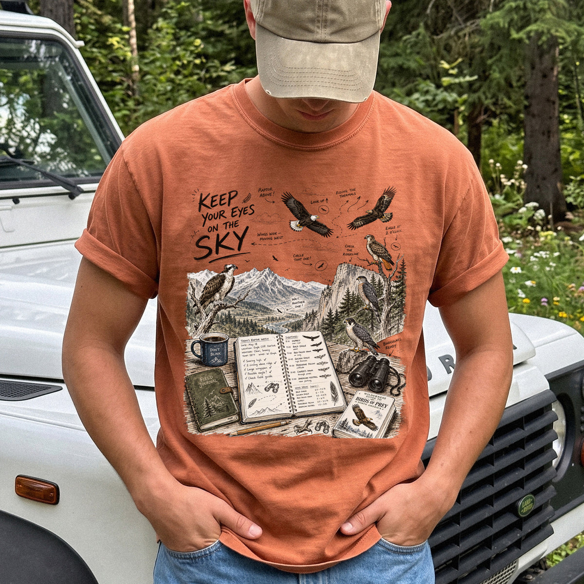 Keep Your Eyes on the Sky Comfort Colors Shirt – Birds of Prey Tee