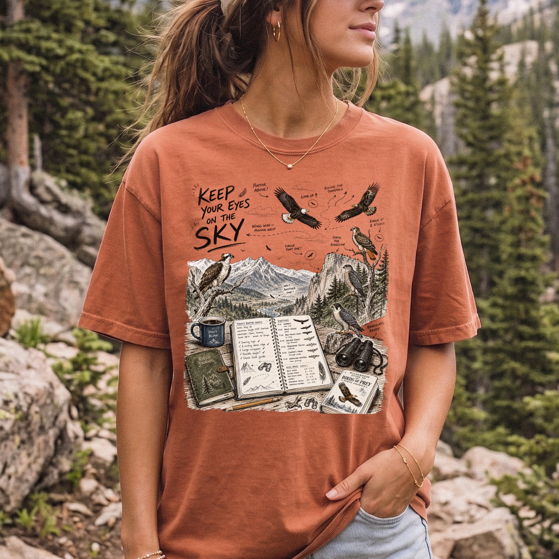 Keep Your Eyes on the Sky Comfort Colors Shirt – Birds of Prey Tee