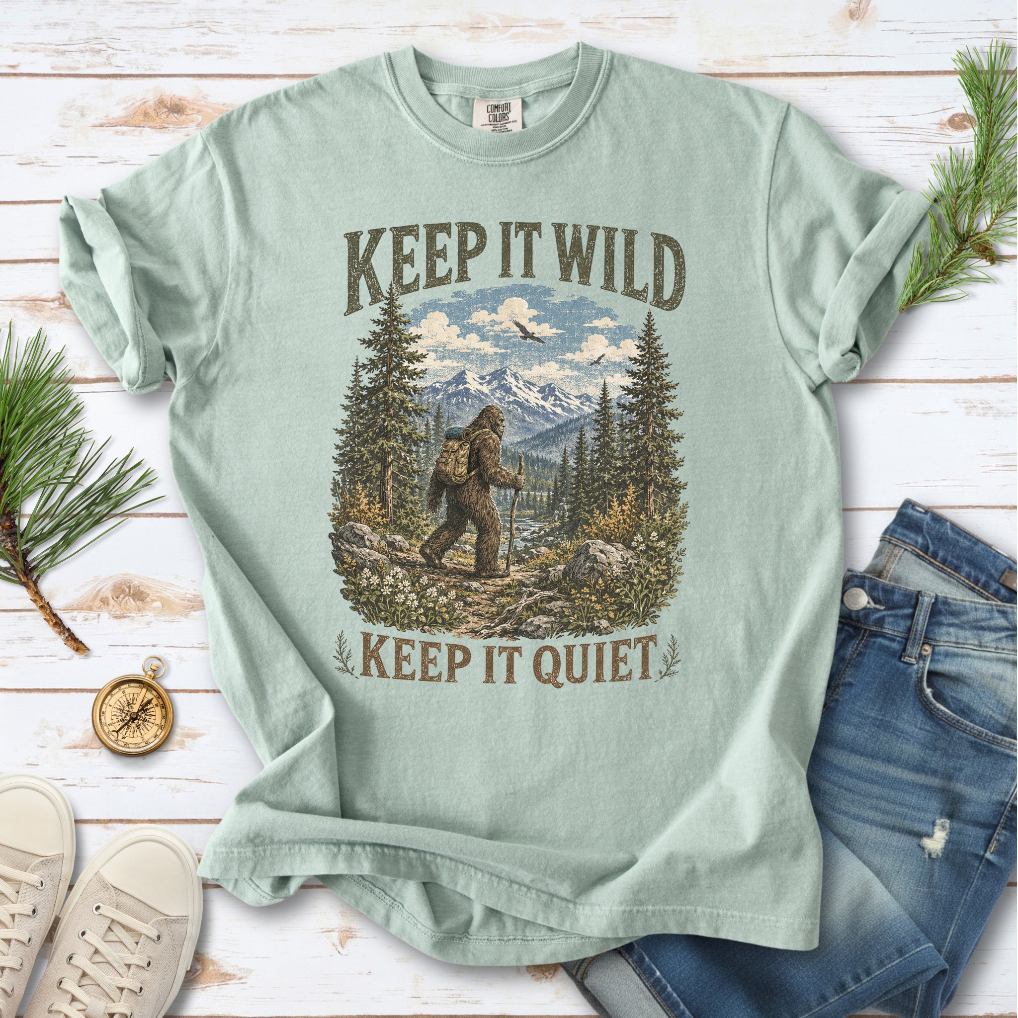 Keep It Wild Keep It Quiet Bigfoot Comfort Colors Shirt