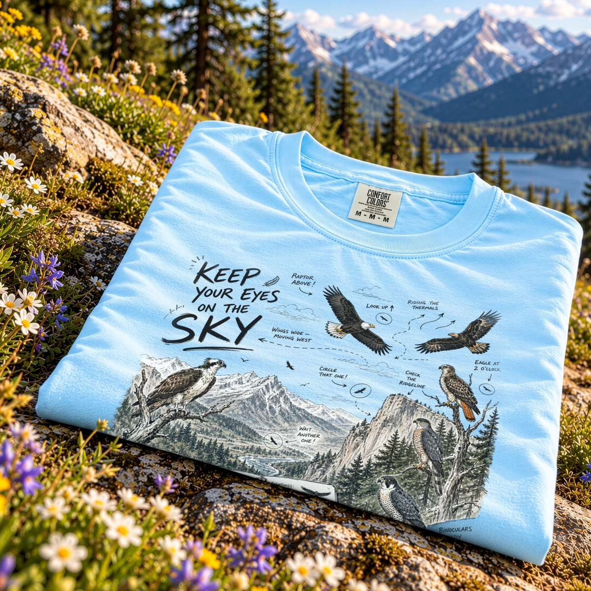 Keep Your Eyes on the Sky Comfort Colors Shirt – Birds of Prey Tee