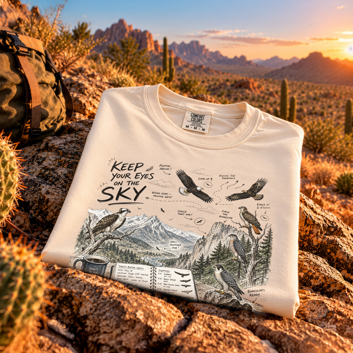 Keep Your Eyes on the Sky Comfort Colors Shirt – Birds of Prey Tee