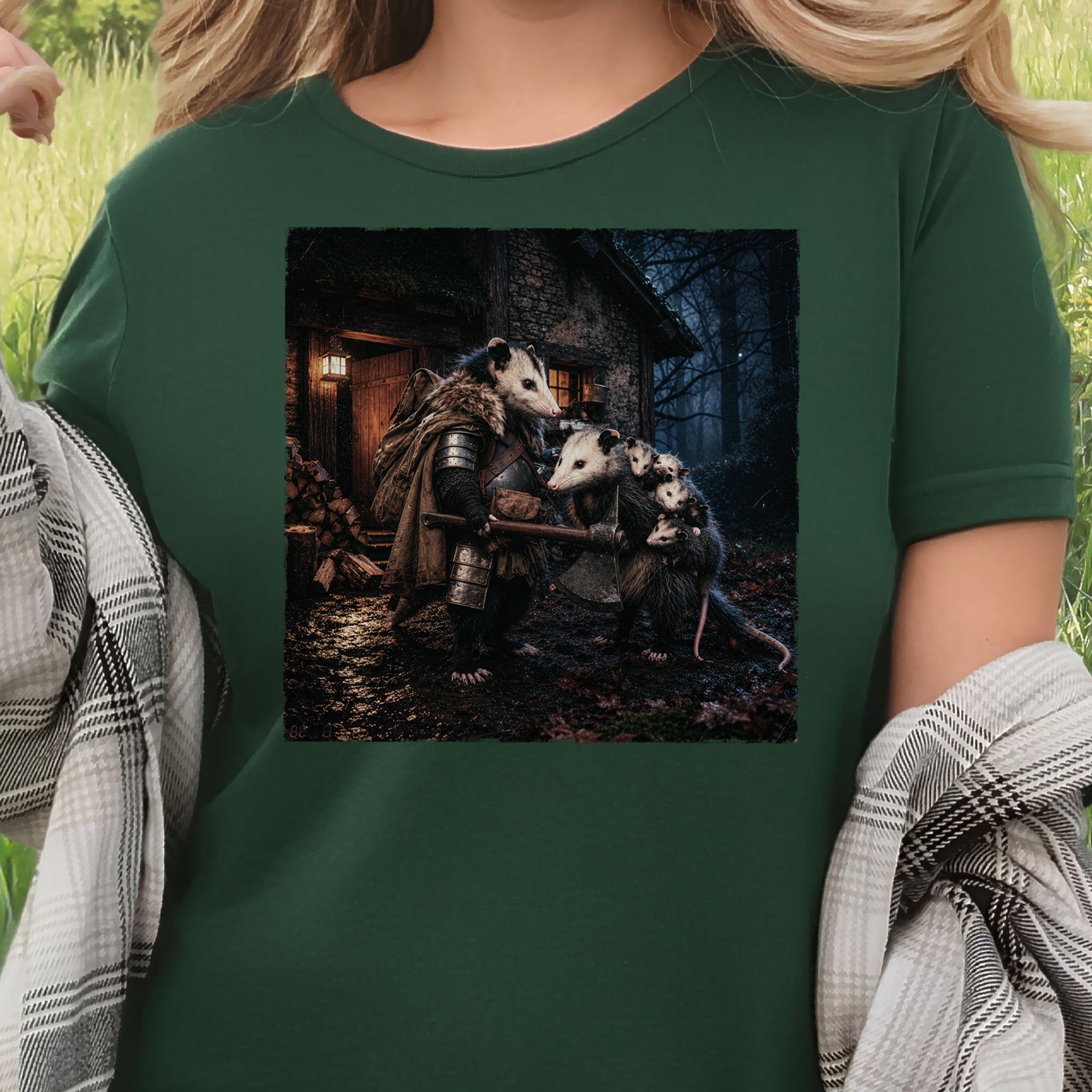 Keeper of Kin Opossum Family Fantasy Woodland Adventure T-Shirt