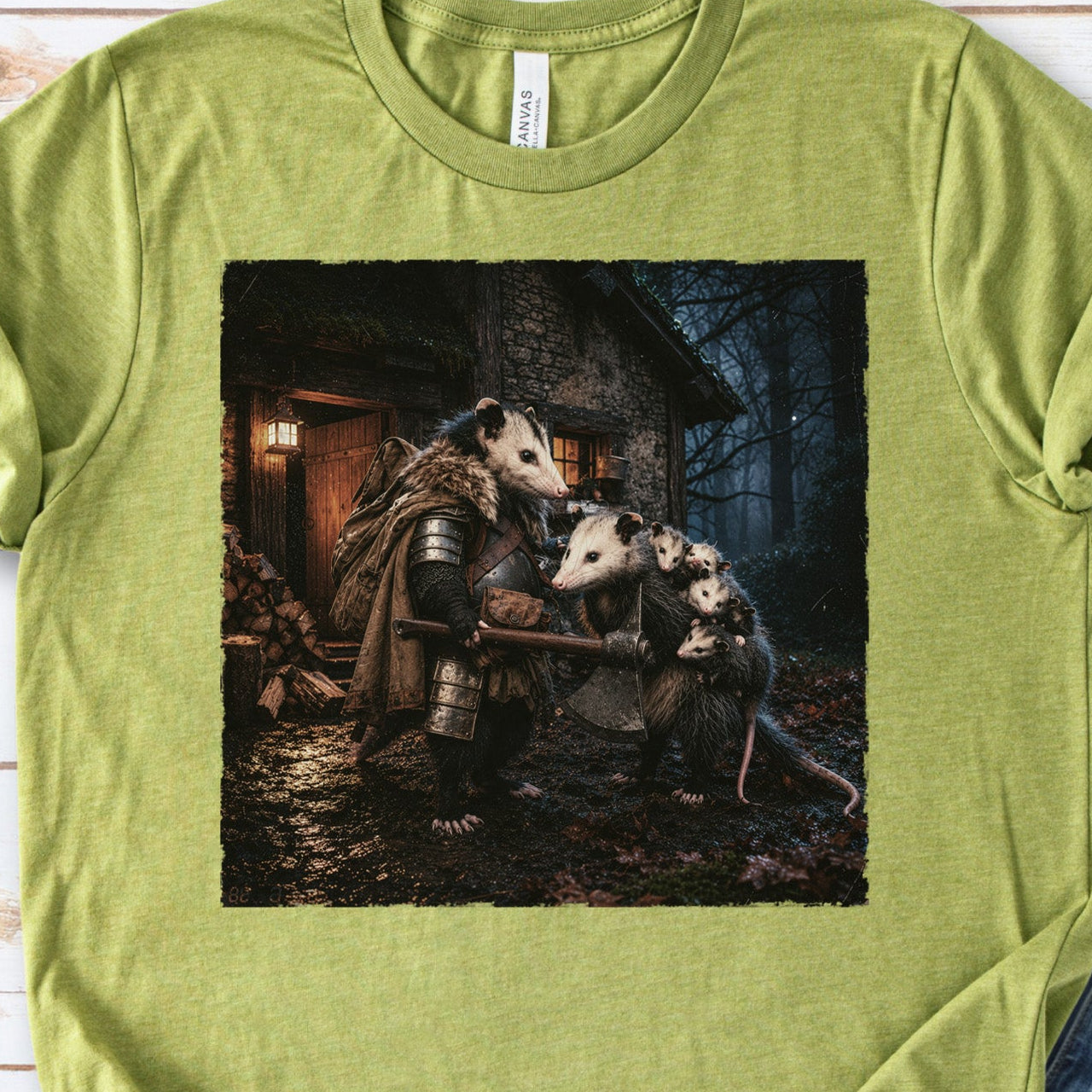 Keeper of Kin Opossum Family Fantasy Woodland Adventure T-Shirt