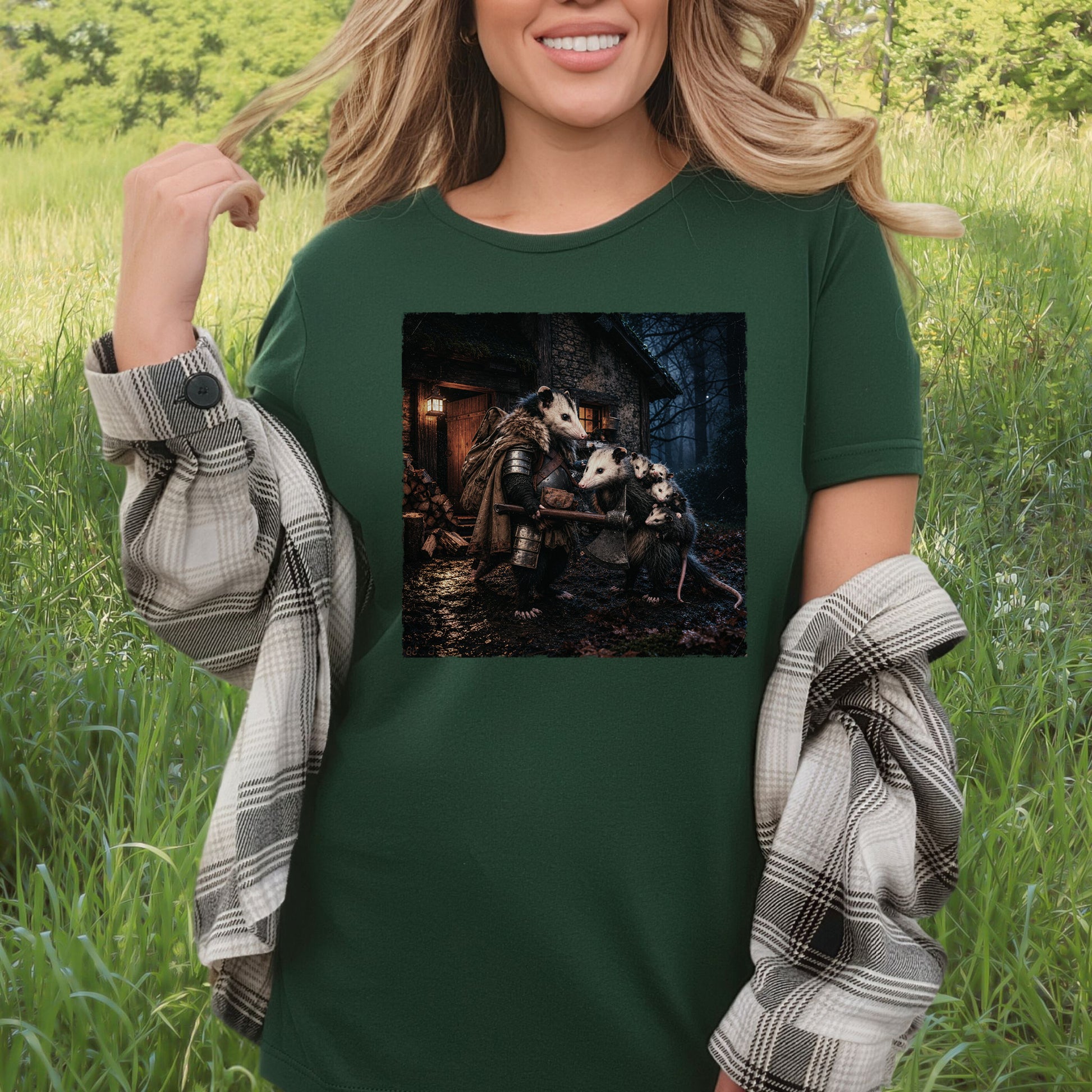 Keeper of Kin Opossum Family Fantasy Woodland Adventure T-Shirt