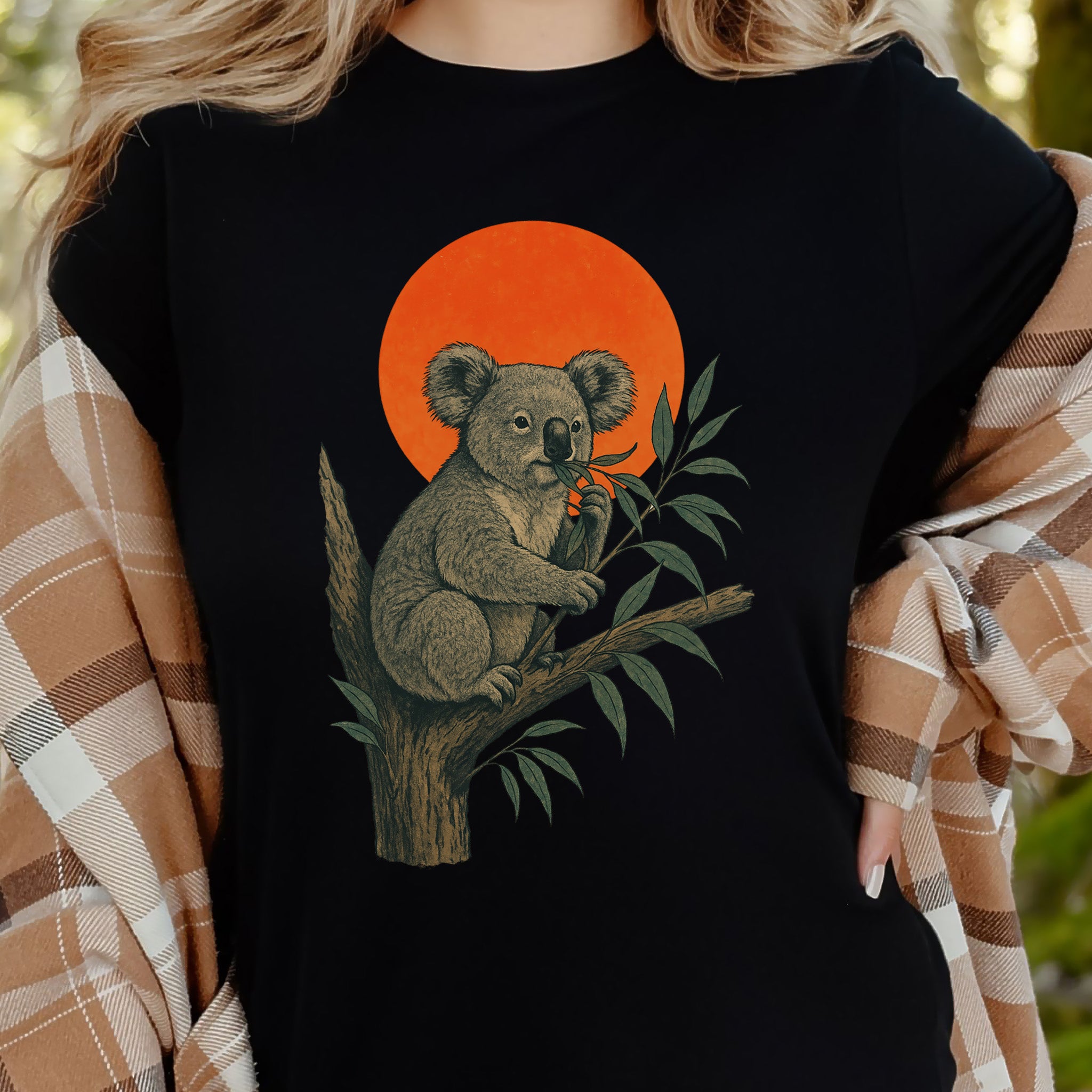 Vintage Koala Tree T-Shirt – Japanese Style Eucalyptus Nature Tee