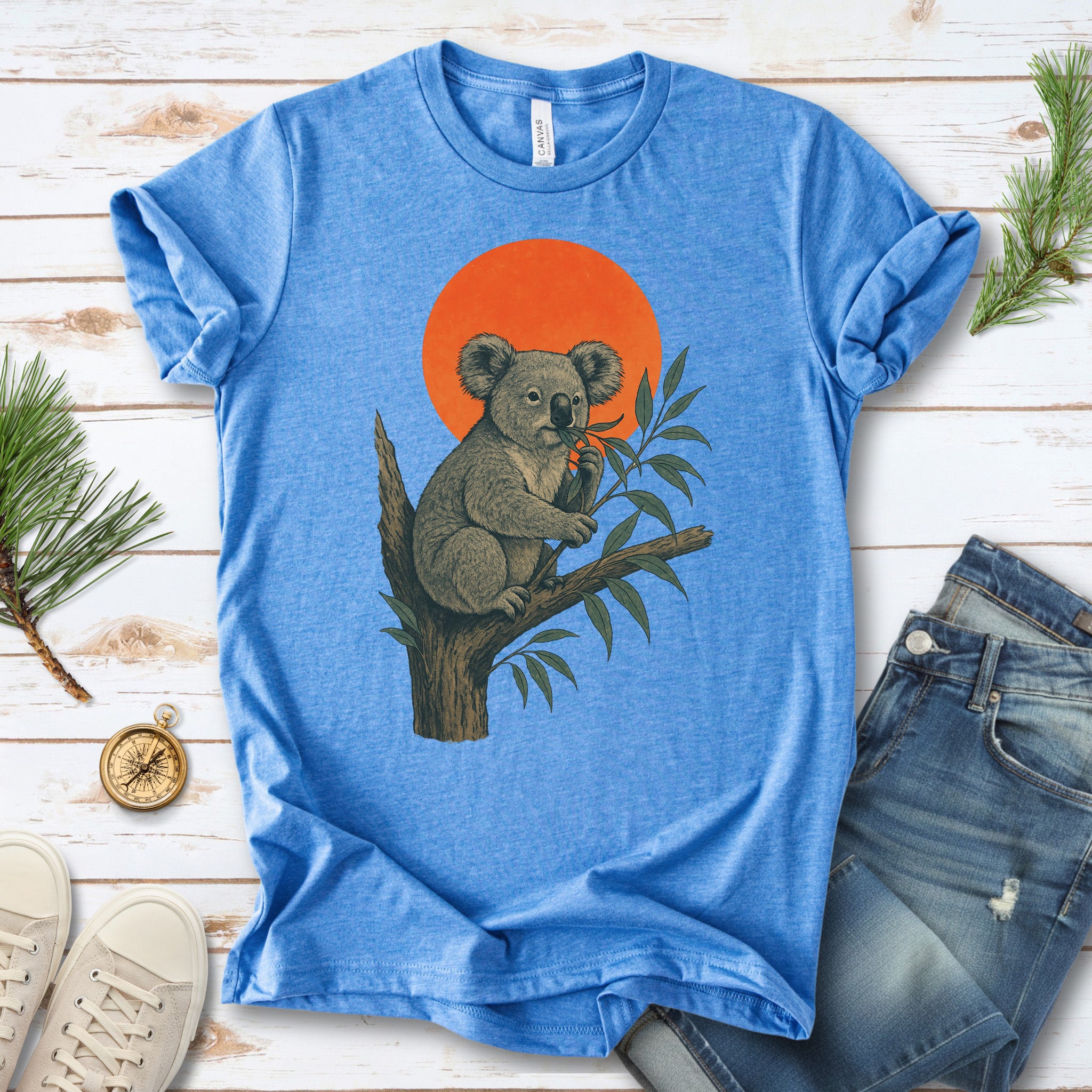 Vintage Koala Tree T-Shirt – Japanese Style Eucalyptus Nature Tee