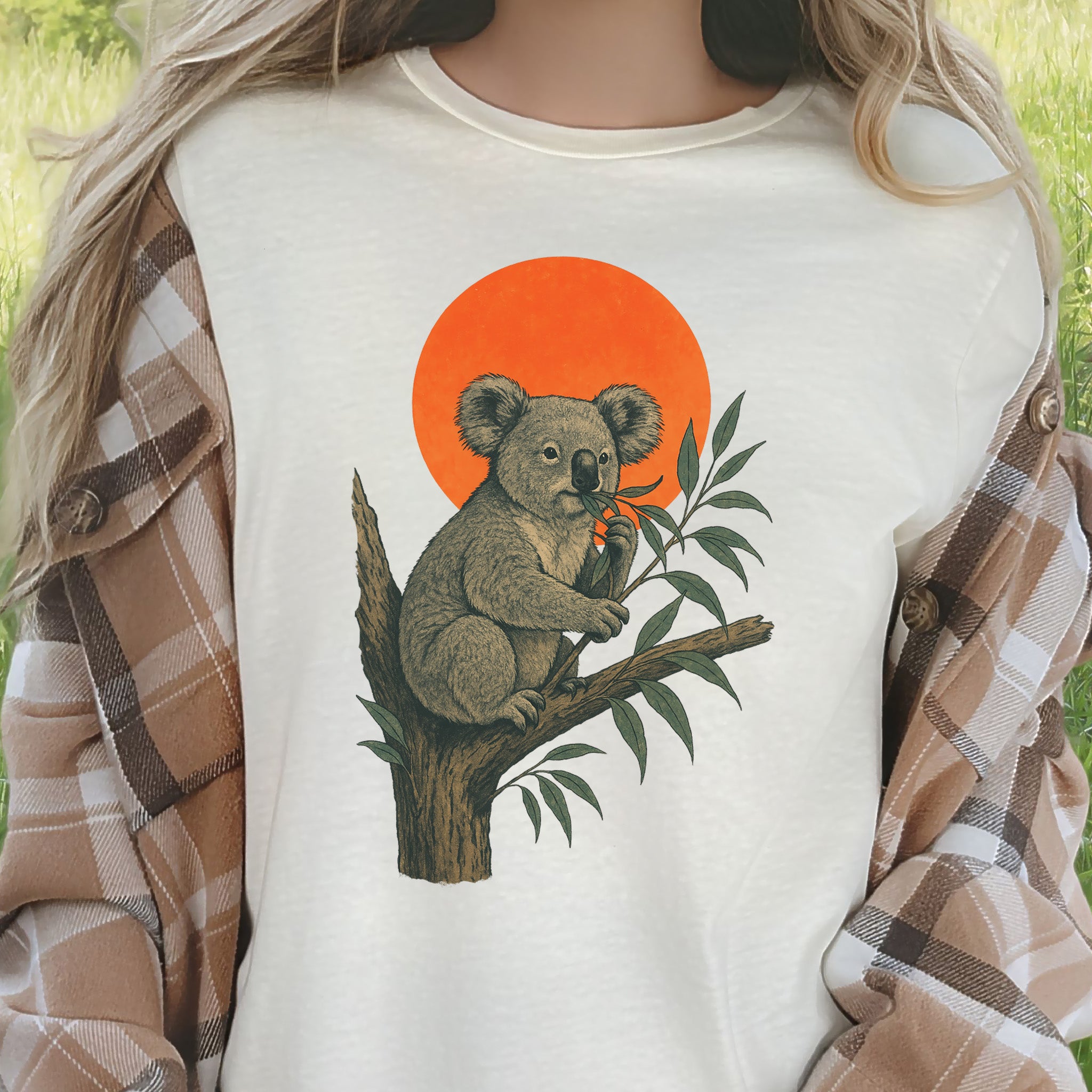 Vintage Koala Tree T-Shirt – Japanese Style Eucalyptus Nature Tee