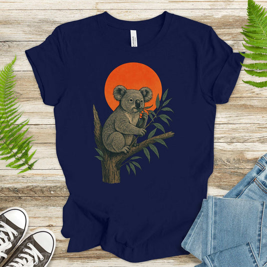 Vintage Koala Tree T-Shirt – Japanese Style Eucalyptus Nature Tee