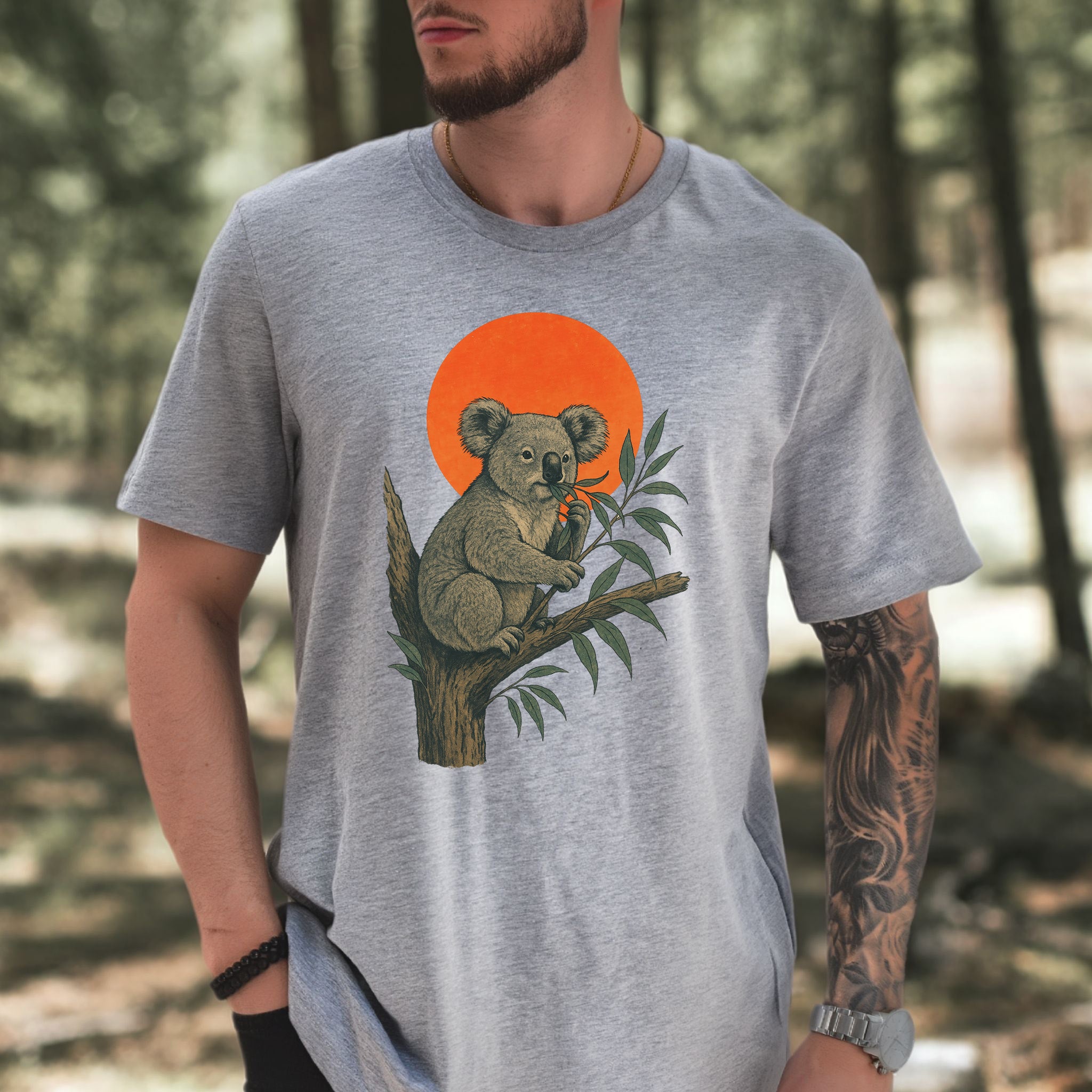 Vintage Koala Tree T-Shirt – Japanese Style Eucalyptus Nature Tee