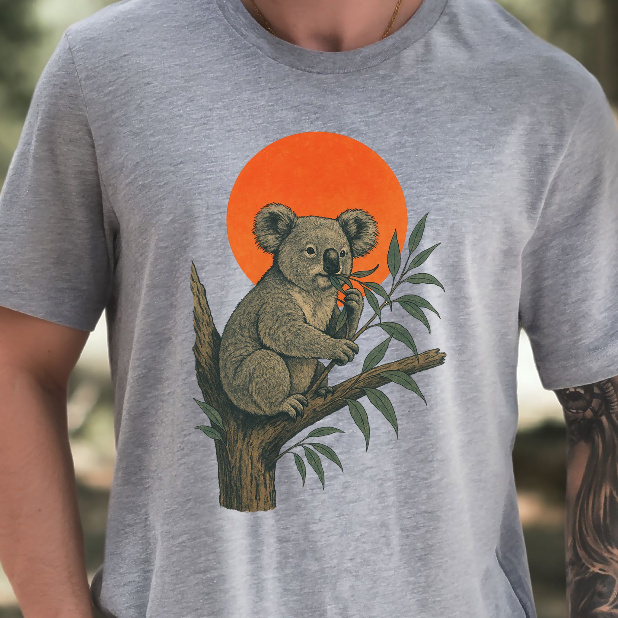Vintage Koala Tree T-Shirt – Japanese Style Eucalyptus Nature Tee