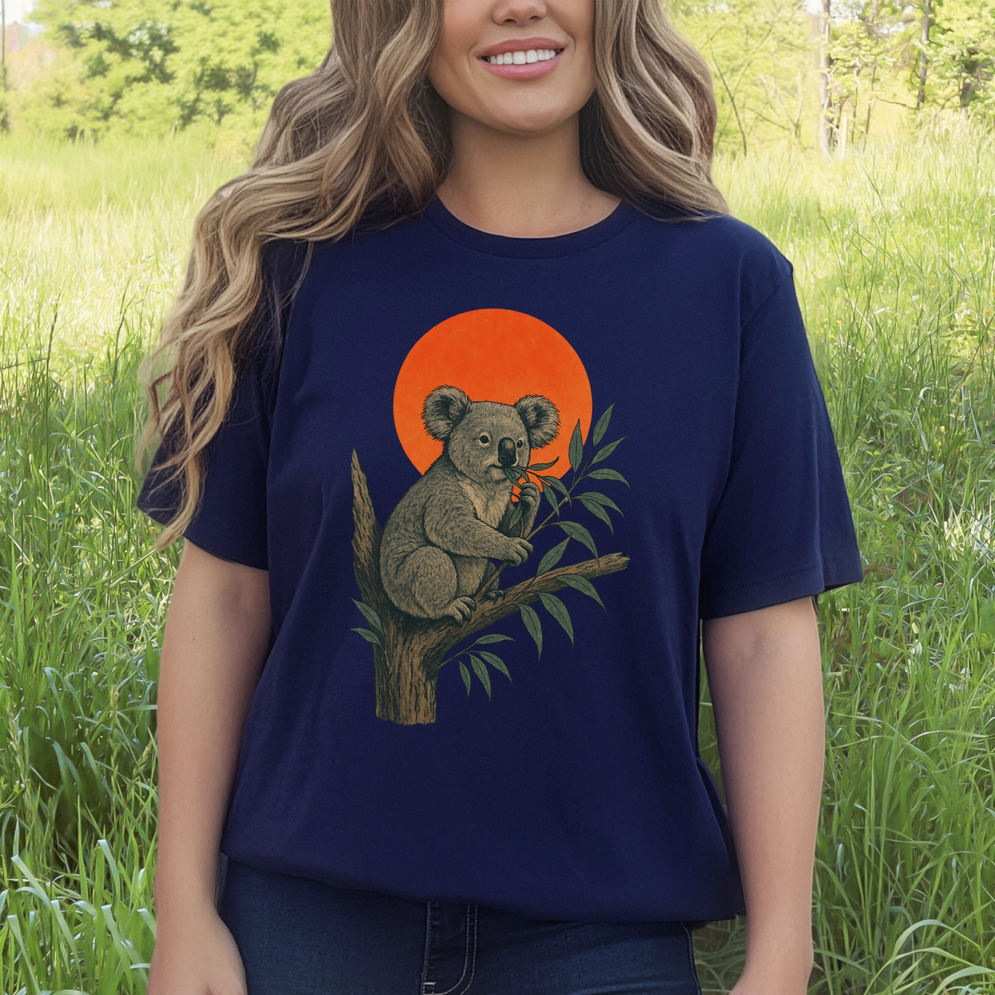 Vintage Koala Tree T-Shirt – Japanese Style Eucalyptus Nature Tee